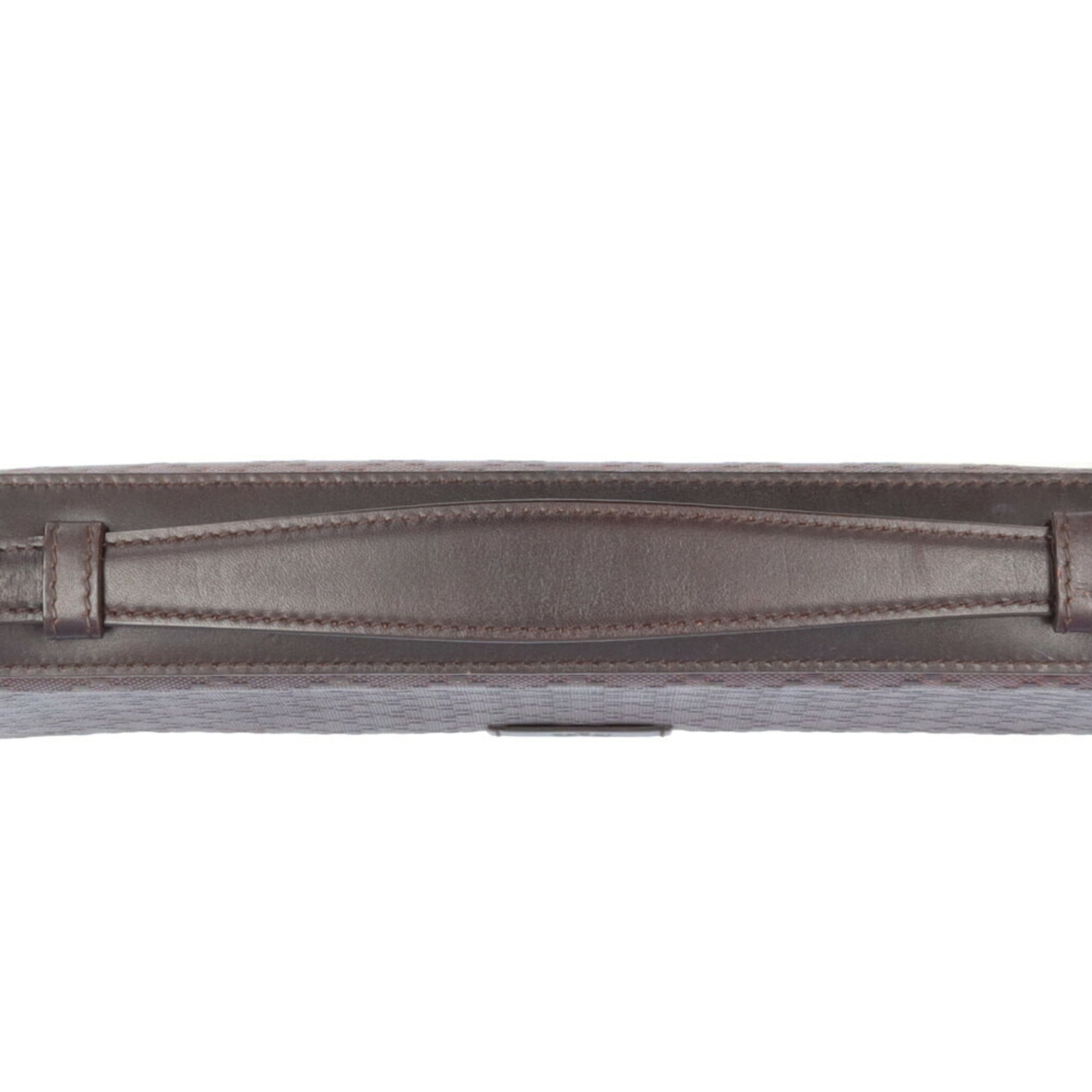Gucci Diamante Brown Leather Handbag (Pre-Owned)