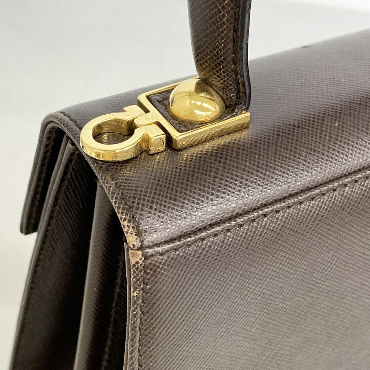 Salvatore Ferragamo Brown Leather Handbag (Pre-Owned)