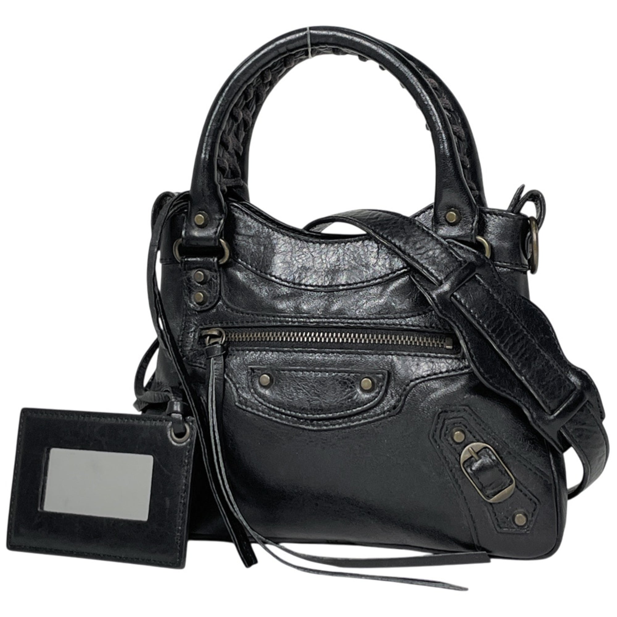 Balenciaga Black Leather Handbag (Pre-Owned)