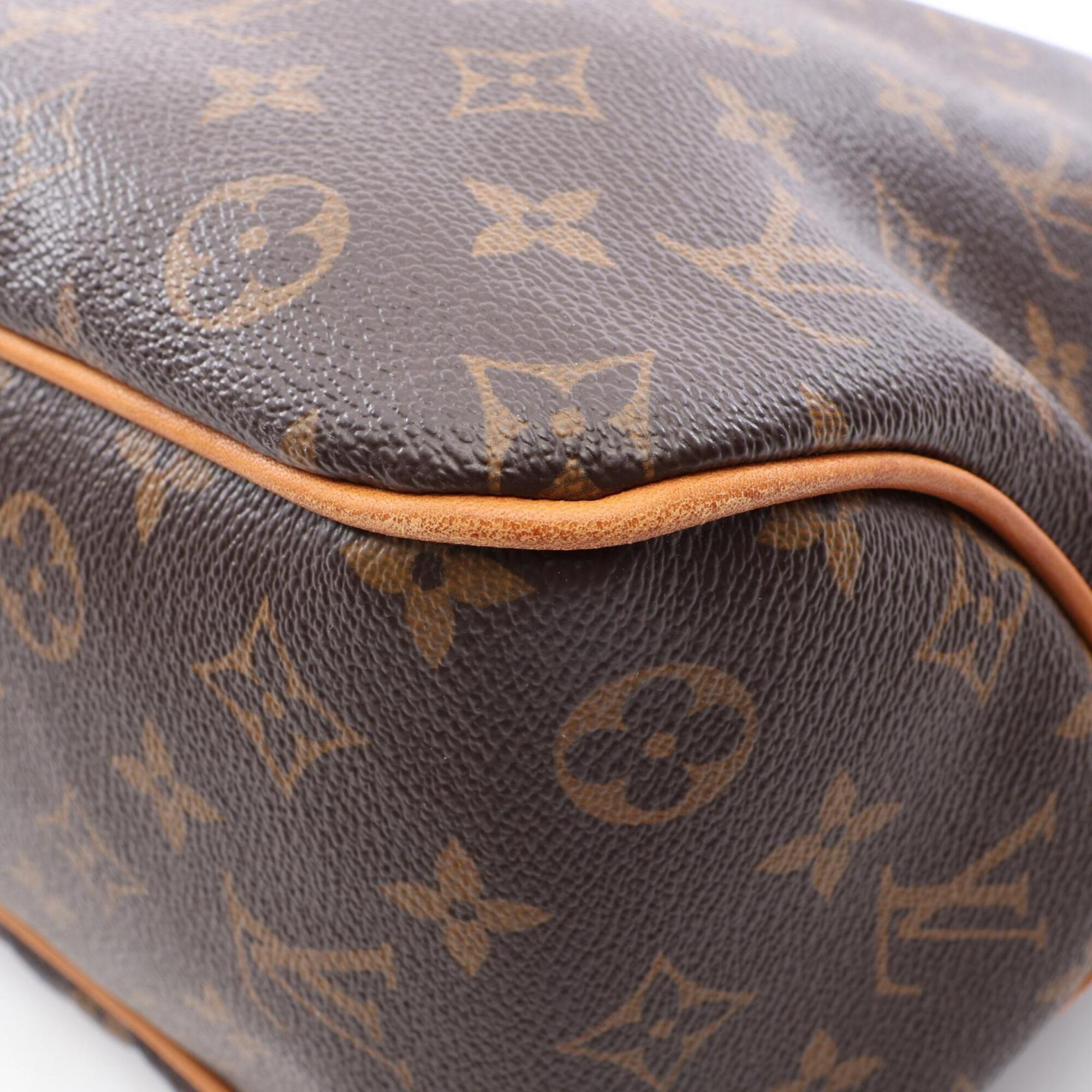 Louis Vuitton Brown Coated Canvas Leather Handbag Shoulder Bag (Pre-Owned)