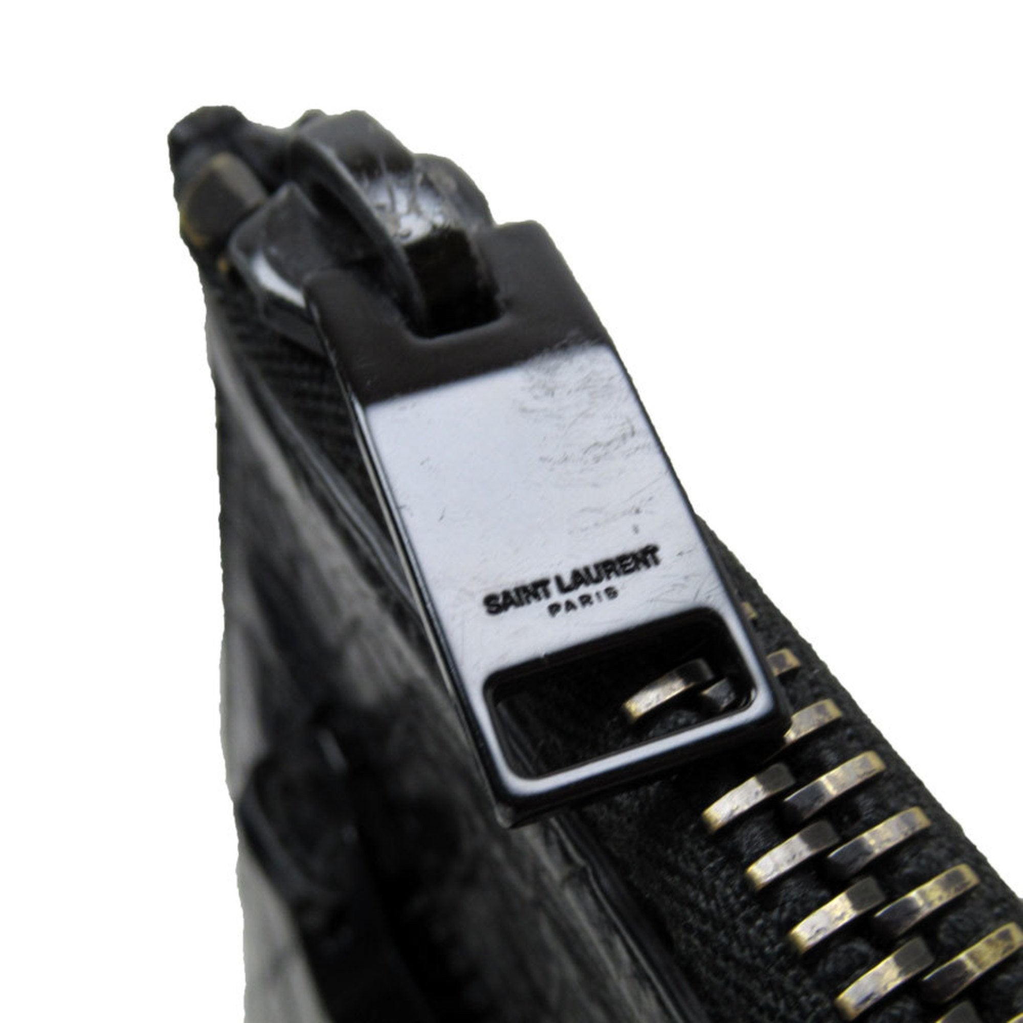 Saint Laurent Black Leather Clutch Bag (Pre-Owned)