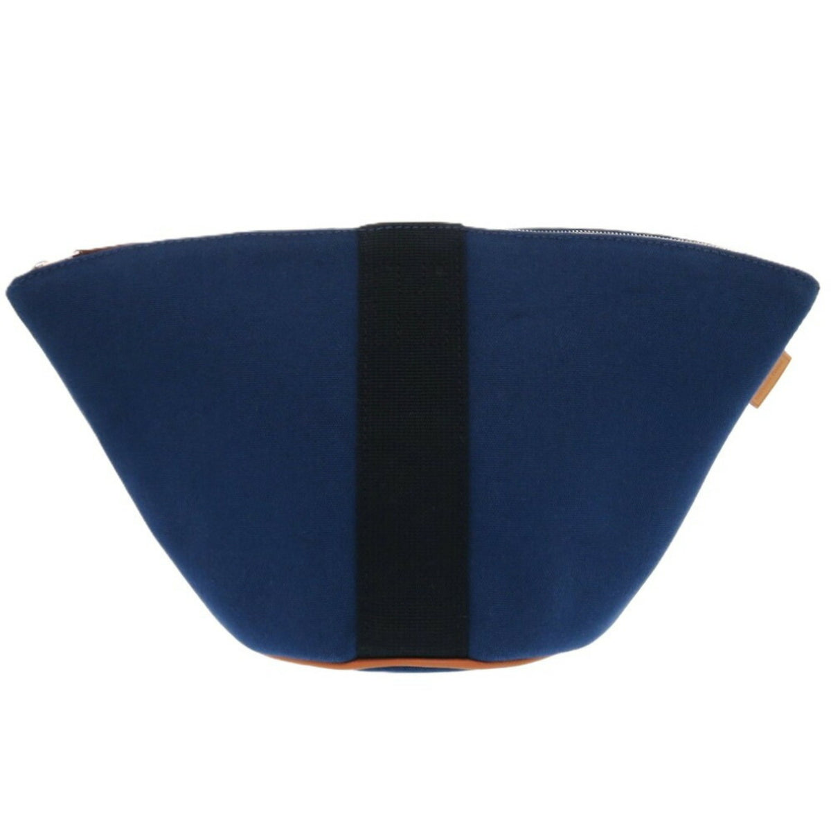 Hermes Black Indigo Blue Red Color Canvas Cotton Pouch (Pre-Owned)