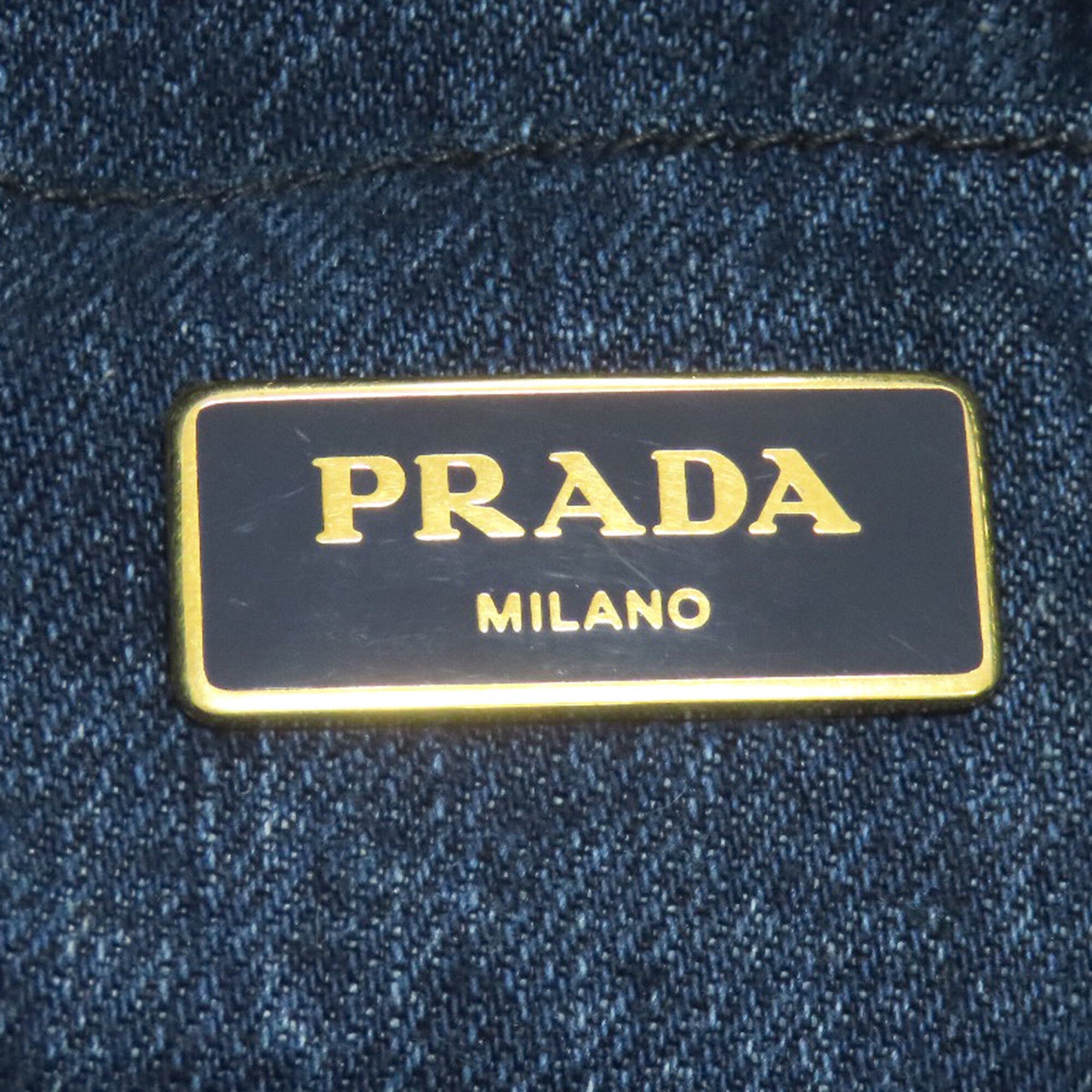 Prada Brown Denim Tote Bag (Pre-Owned)