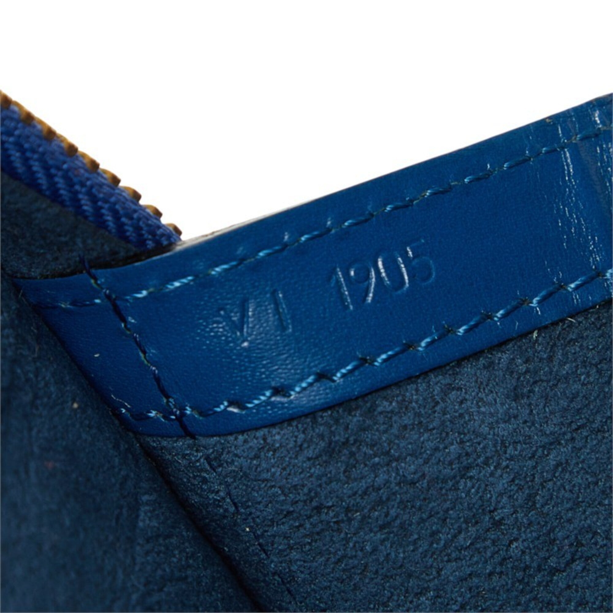 Louis Vuitton Toledo Blue Leather Shoulder Bag Tote Bag (Pre-Owned)