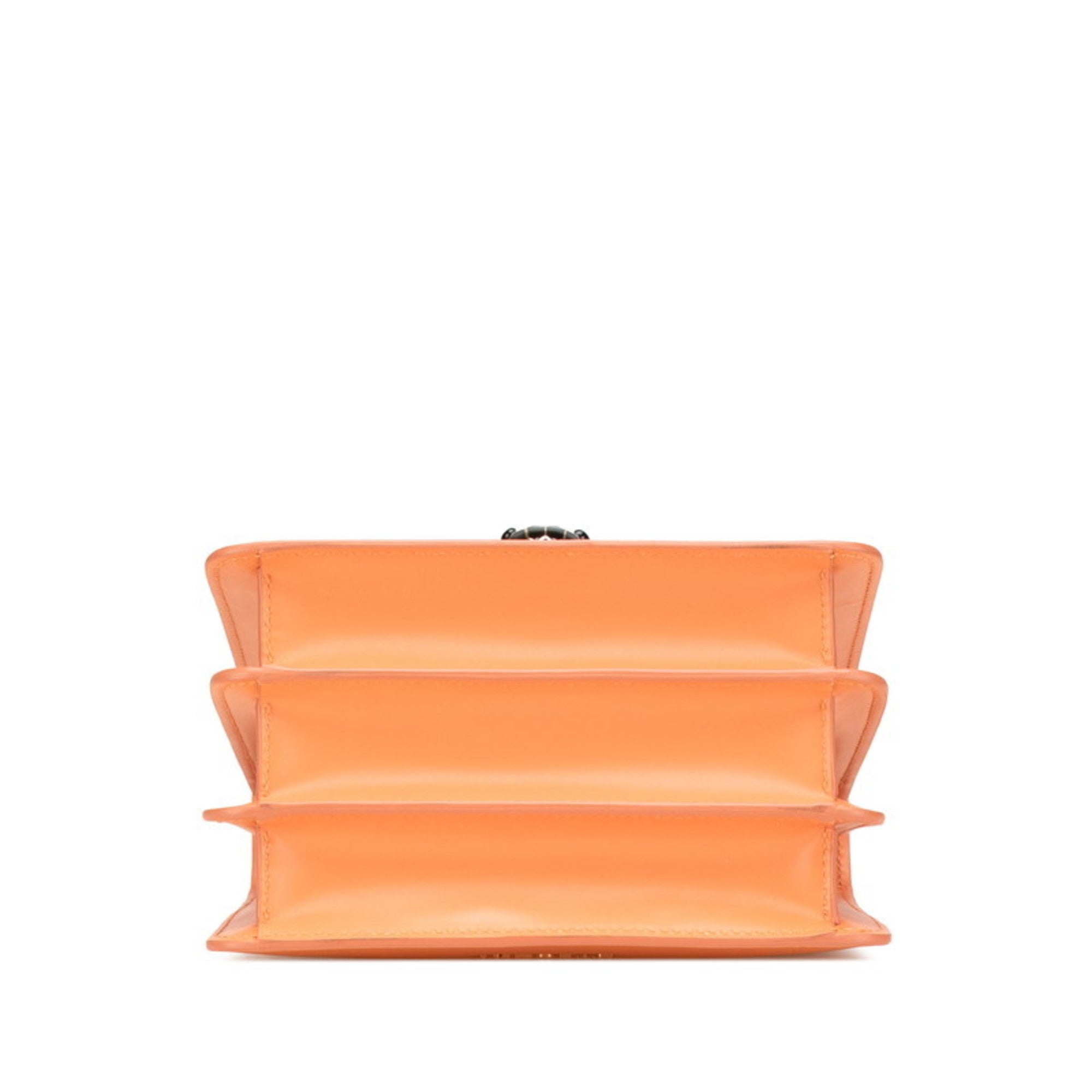 Bvlgari Orange Leather Handbag Shoulder Bag (Pre-Owned)