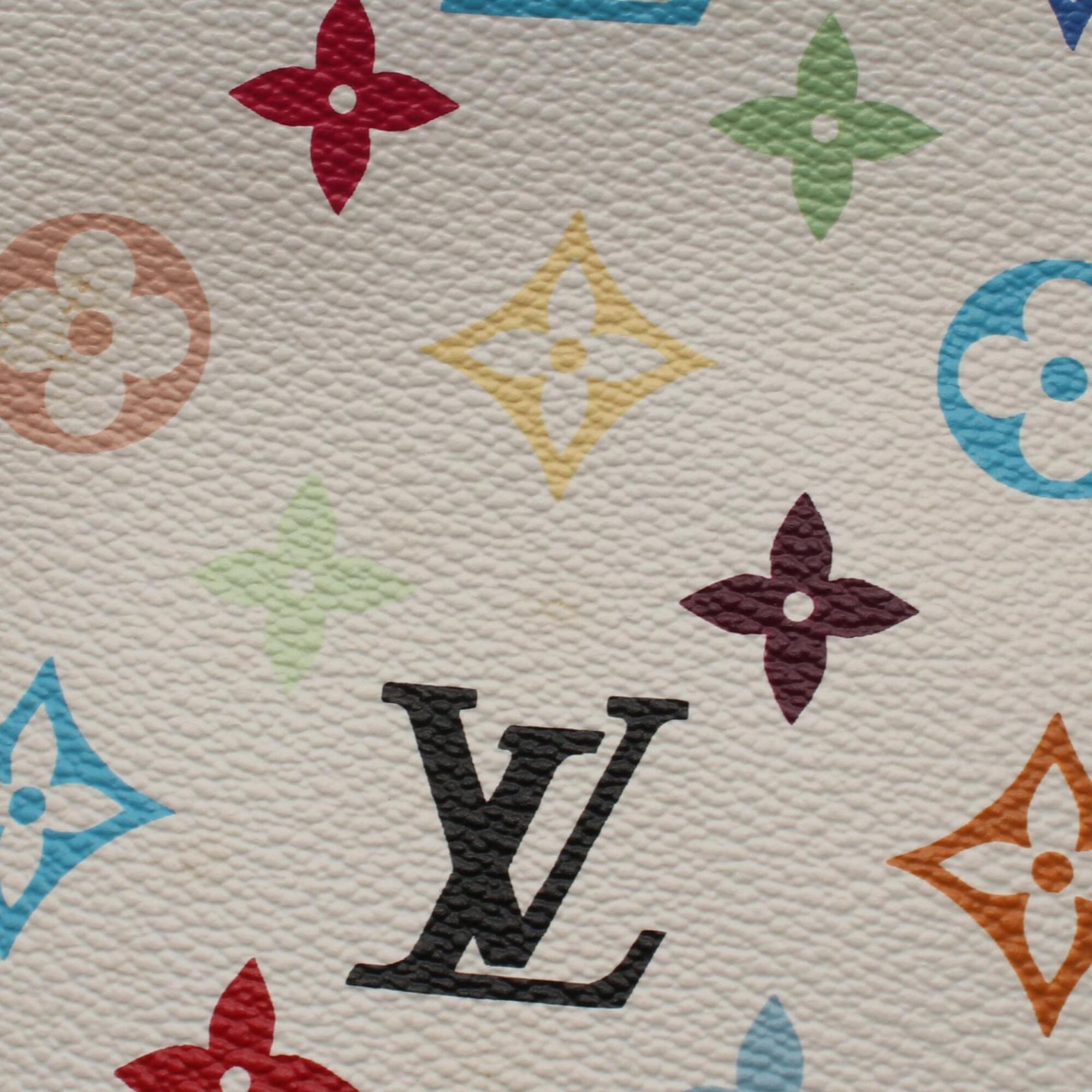 Louis Vuitton Blanc Multi-Color White Monogram Multicolore Leather Handbag Shoulder Bag (Pre-Owned)