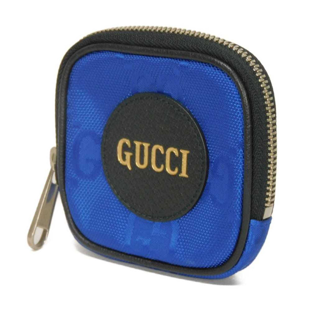 Gucci Blue Nylon Leather Coin Purse/Coin Case (Pre-Owned)