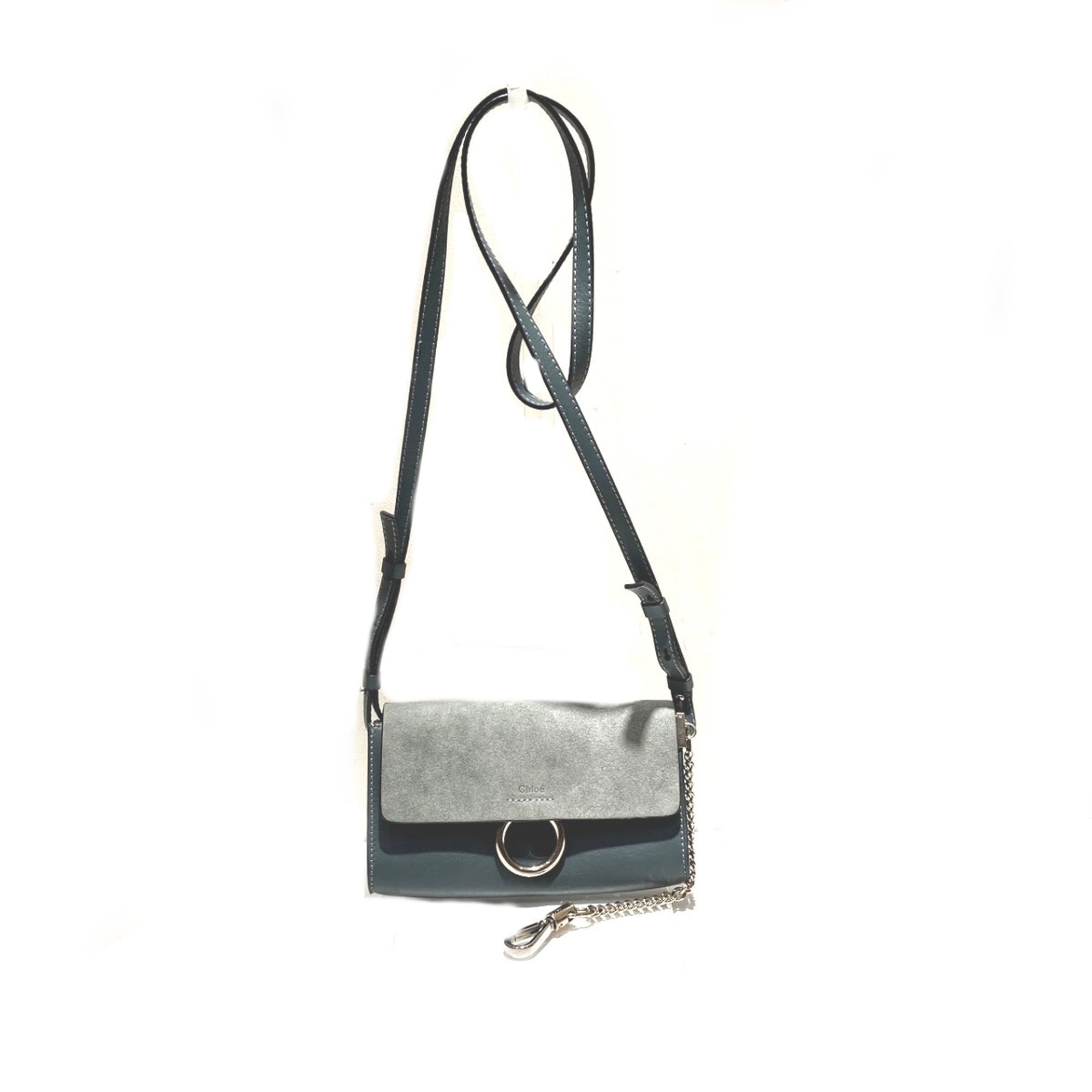 Chloé Blue Suede Leather Crossbody Bag Shoulder Bag (Pre-Owned)