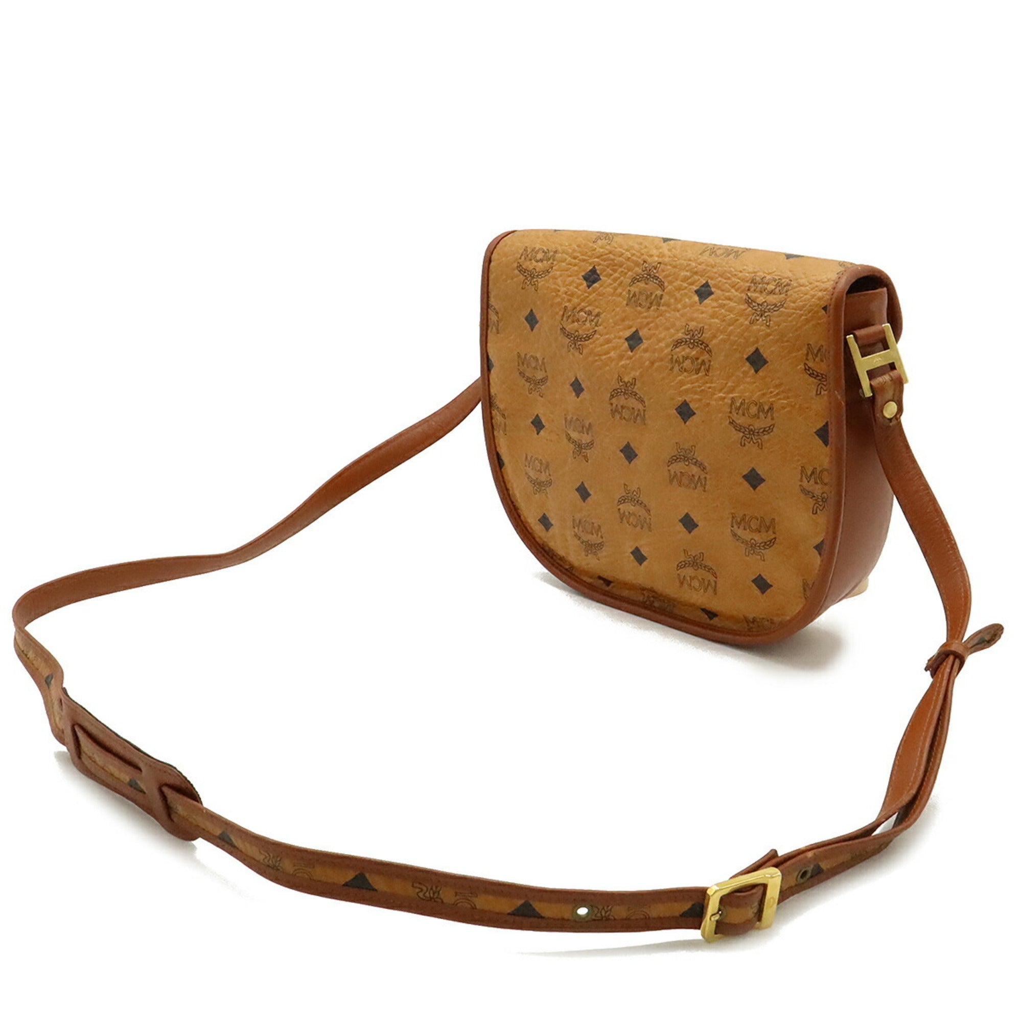 Mcm Brown Pvc Leather Pochette Shoulder Bag (Pre-Owned)