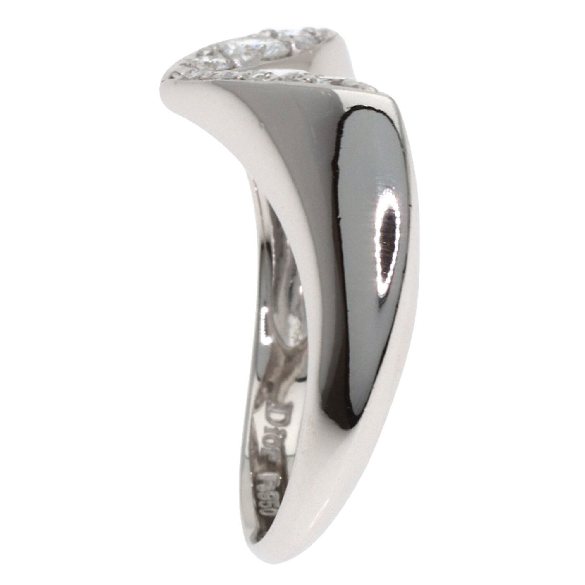 Christian Dior Platinum Platinum 950 Band Ring (Pre-Owned)