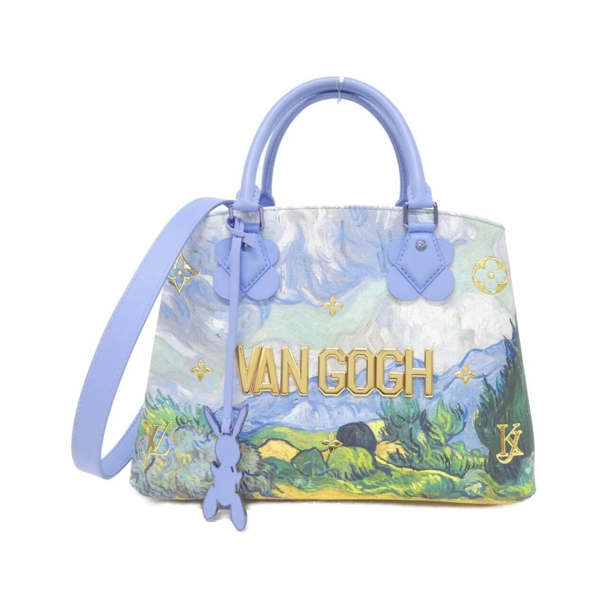 Louis Vuitton Blue Coated Canvas Handbag (Pre-Owned)