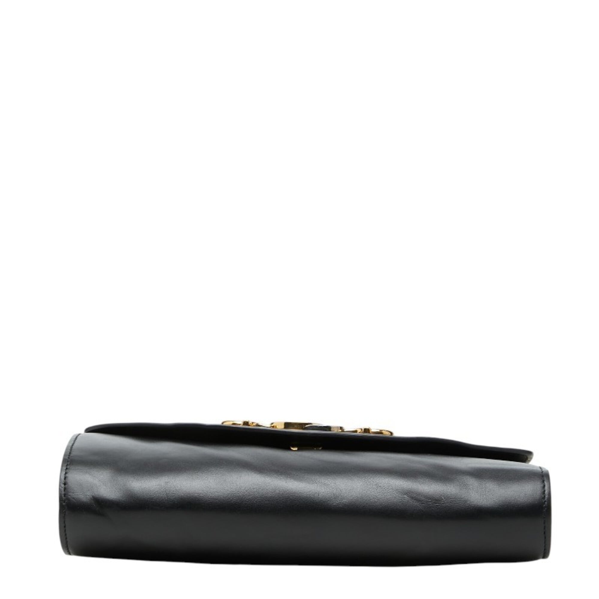 Gucci Black Leather Handbag Shoulder Bag (Pre-Owned)