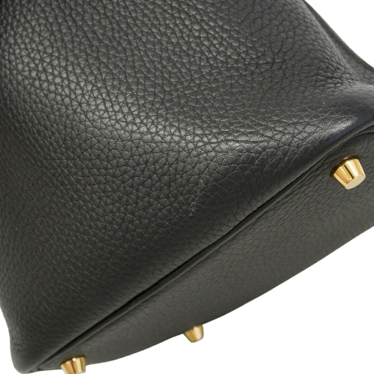Hermes Black Taurillon Clemence Leather Handbag (Pre-Owned)