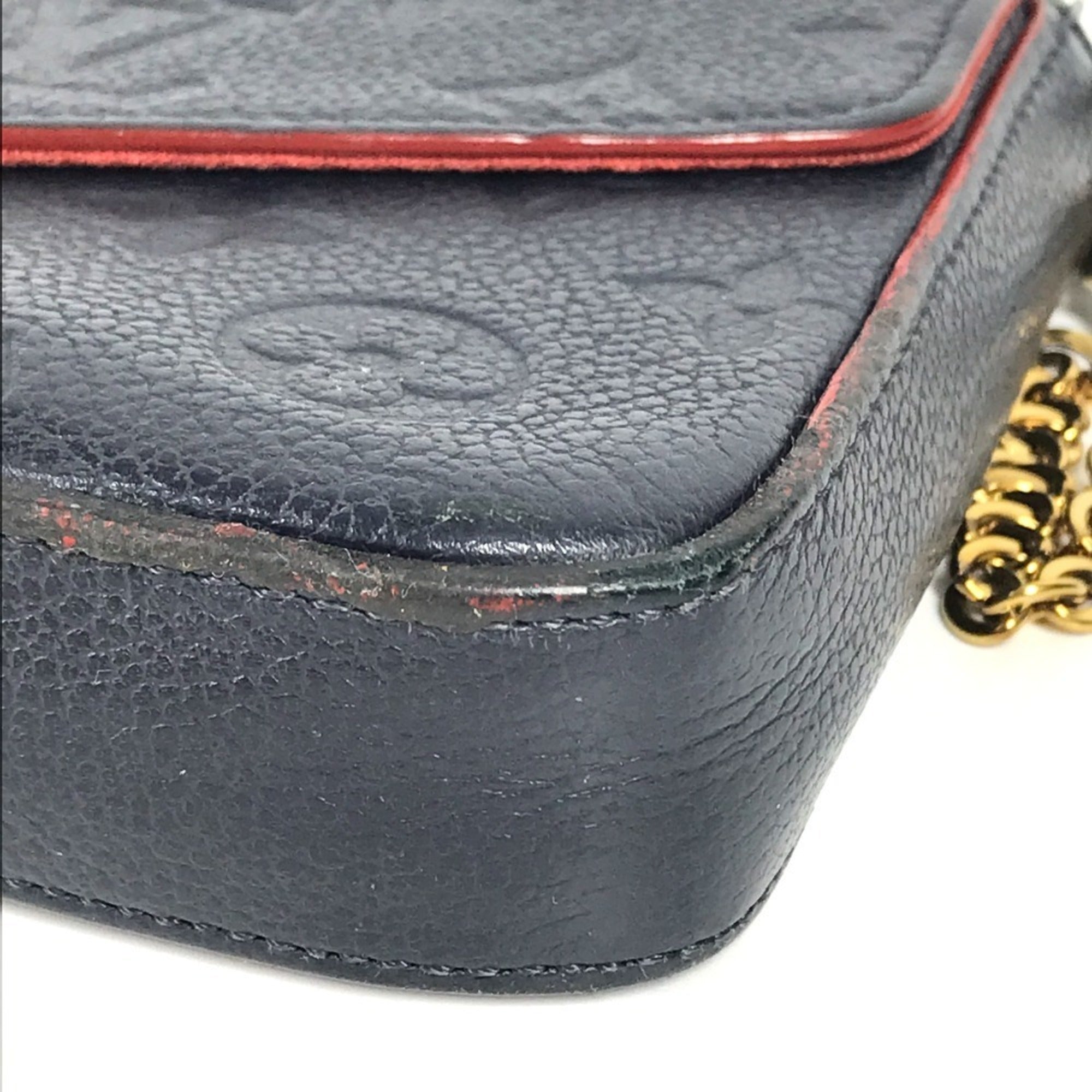 Louis Vuitton Navy Monogram Empreinte Chain/Shoulder Wallet (Pre-Owned)