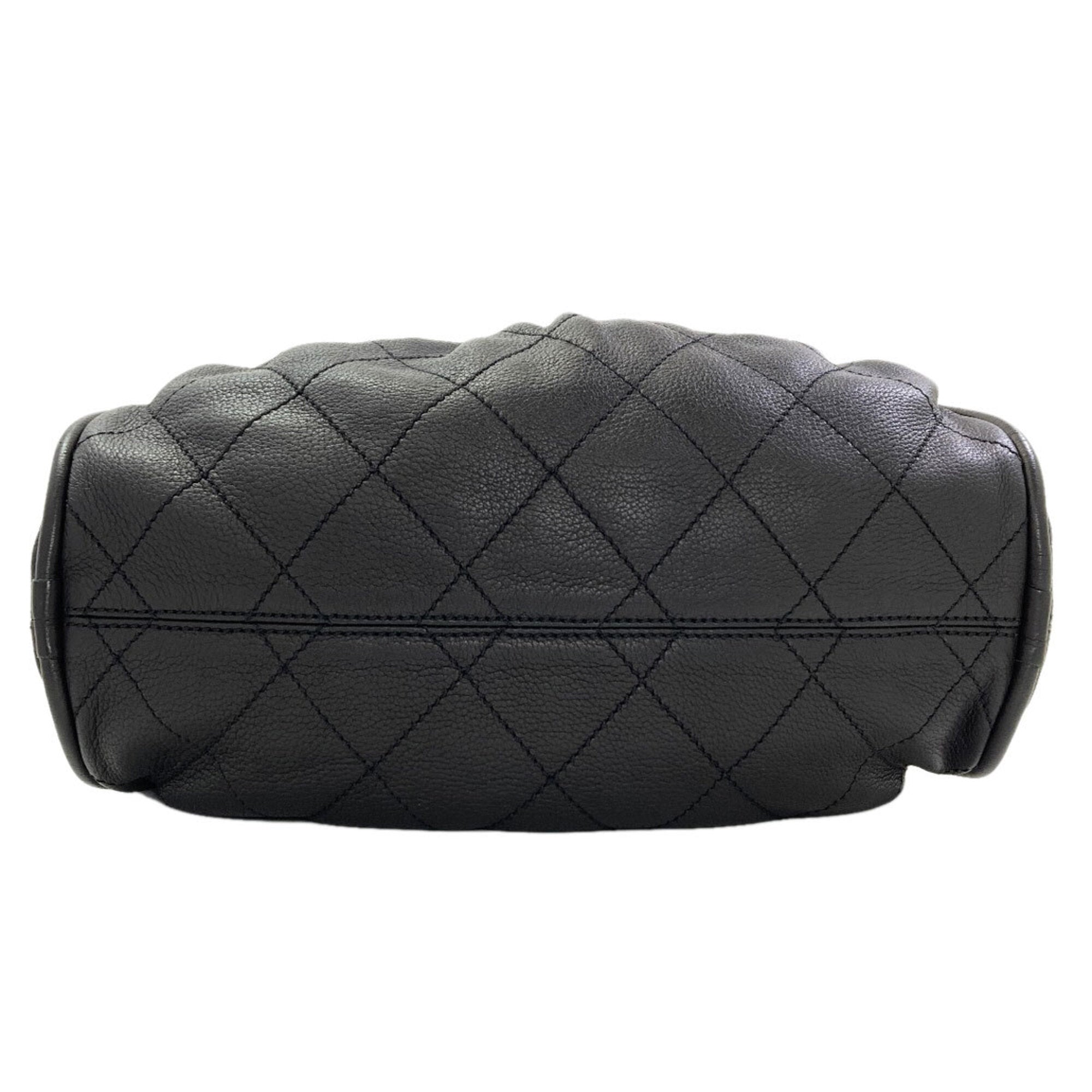 Chanel Black Leather Boston Bag (Pre-Owned)