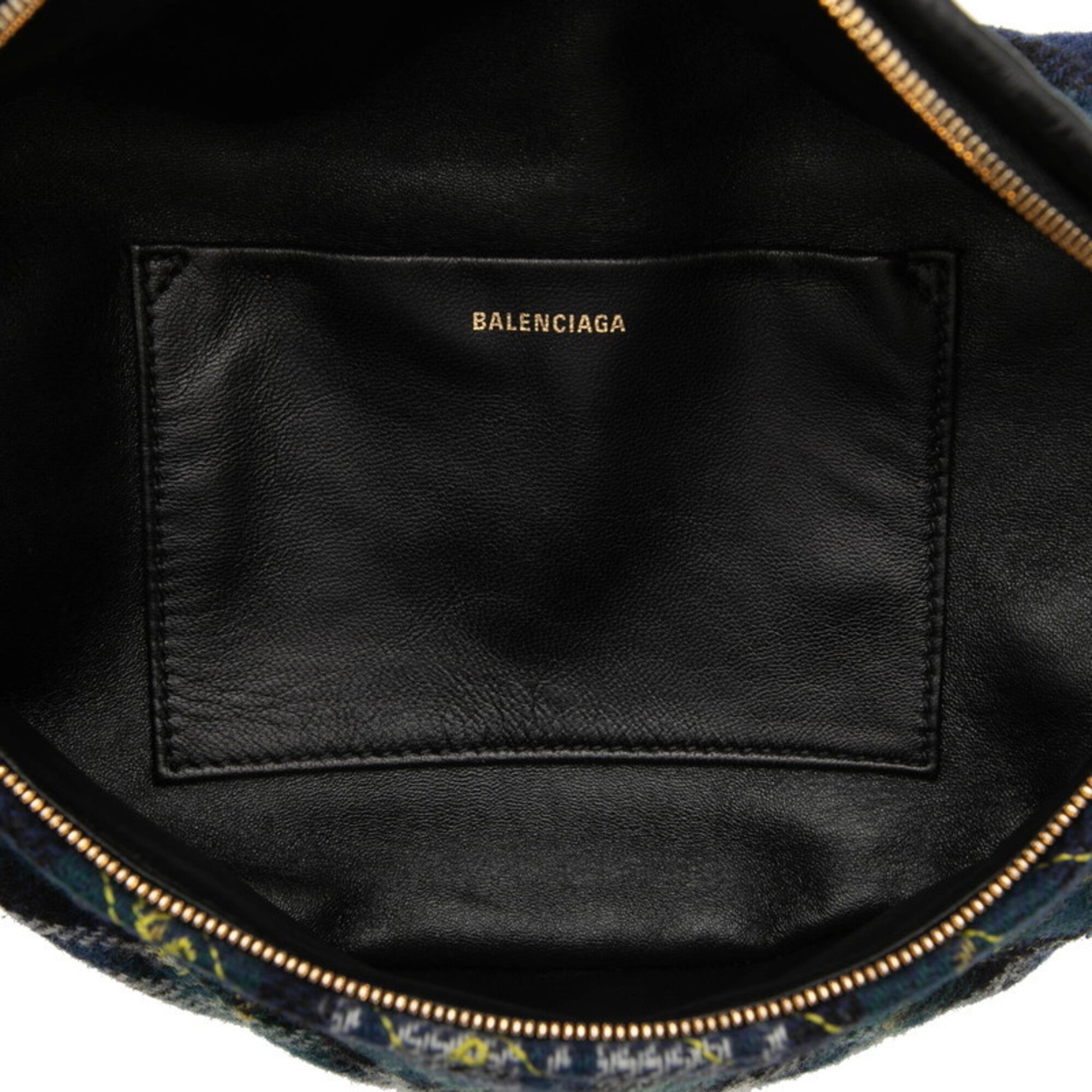 Balenciaga Multi-Color Wool Leather Fanny Pack Shoulder Bag Sling Bag (Pre-Owned)