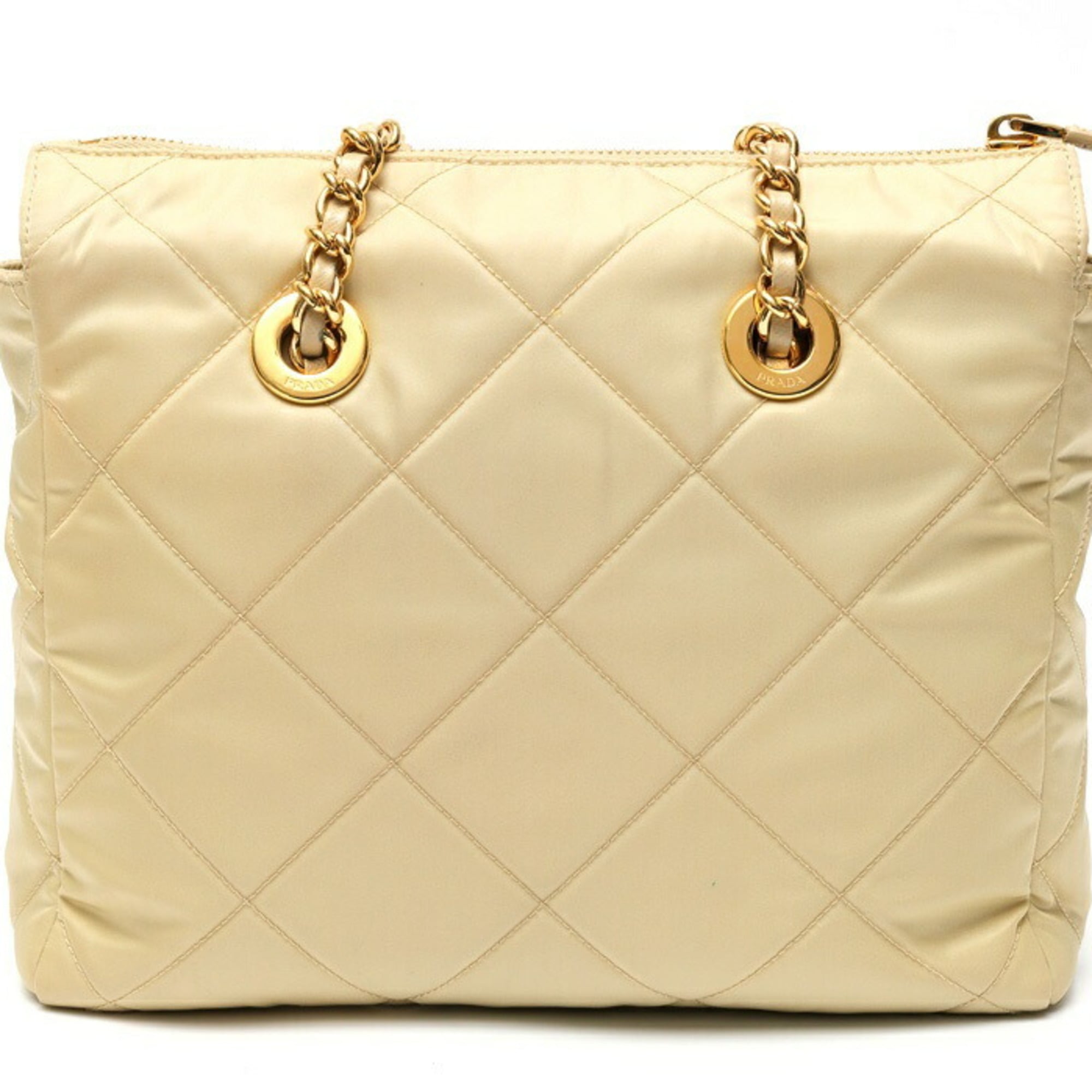Prada Beige Nylon Tote Bag (Pre-Owned)