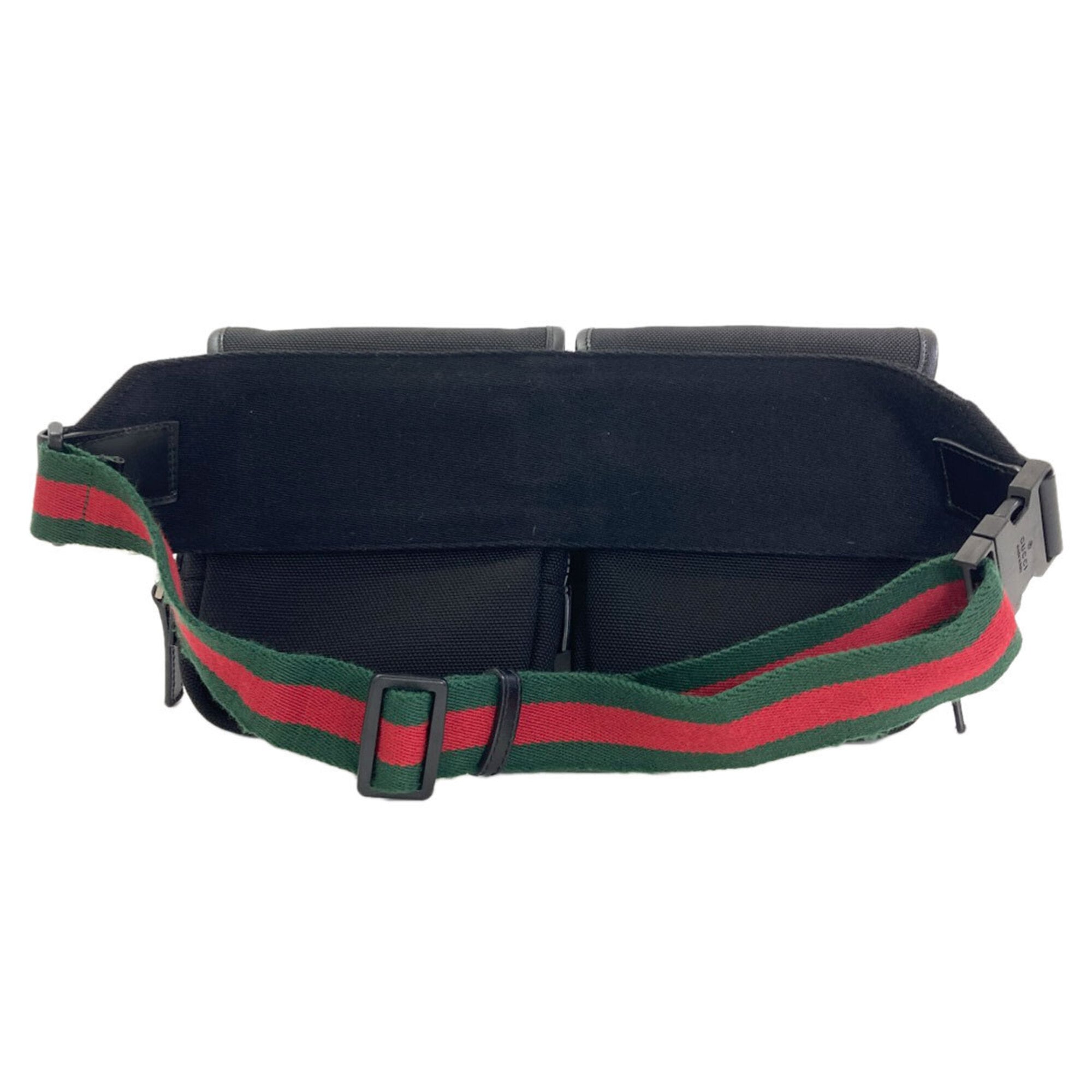 Gucci Sherry Line Black Nylon Canvas Sling Bag (Pre-Owned)