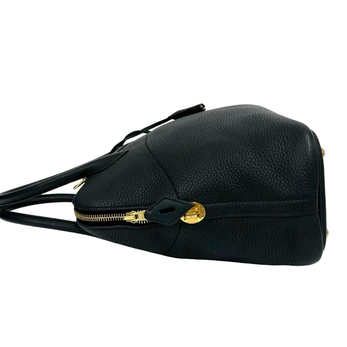 Hermes Black Taurillon Clemence Leather Handbag Shoulder Bag Tote Bag (Pre-Owned)