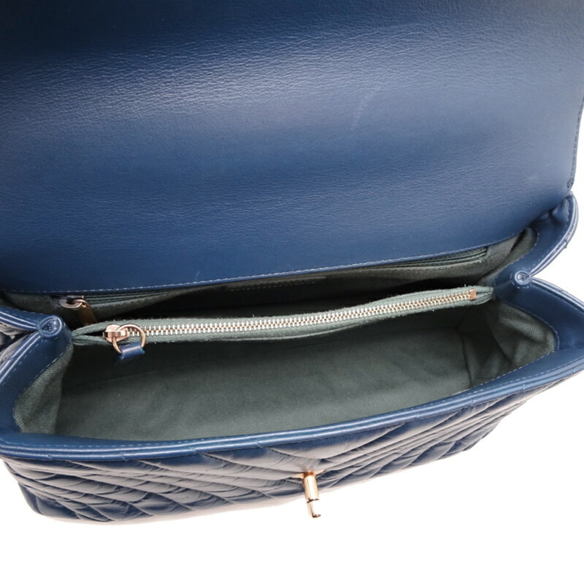 Chanel Blue Leather Handbag (Pre-Owned)