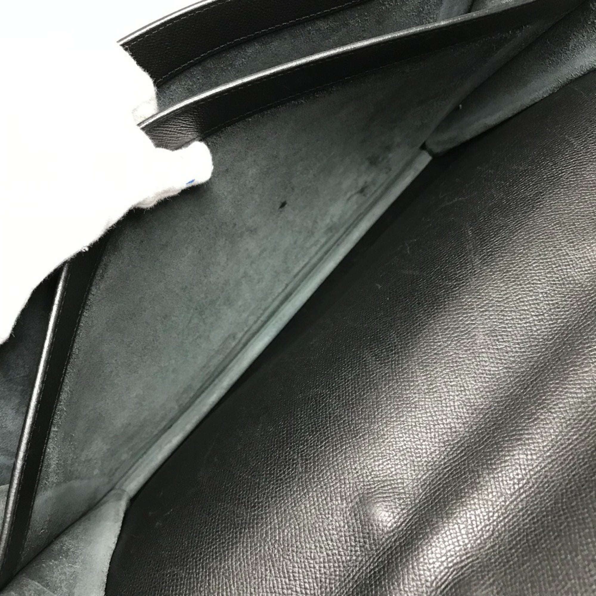 Hermes Black Leather Handbag Tote Bag (Pre-Owned)