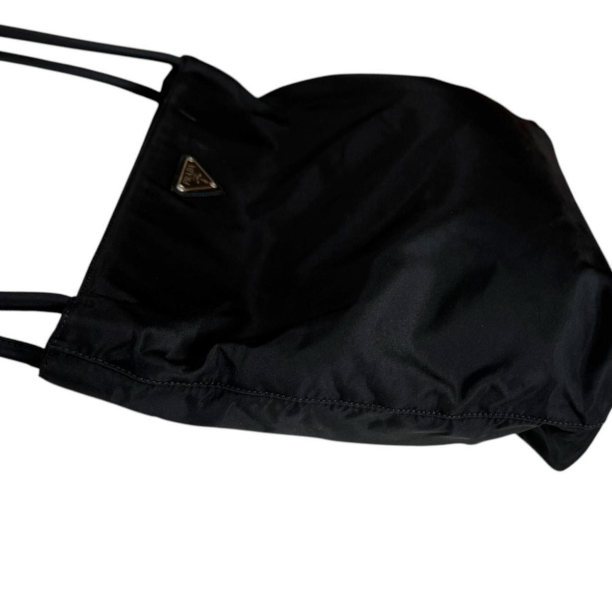Prada Black Nero Nylon Handbag Tote Bag (Pre-Owned)