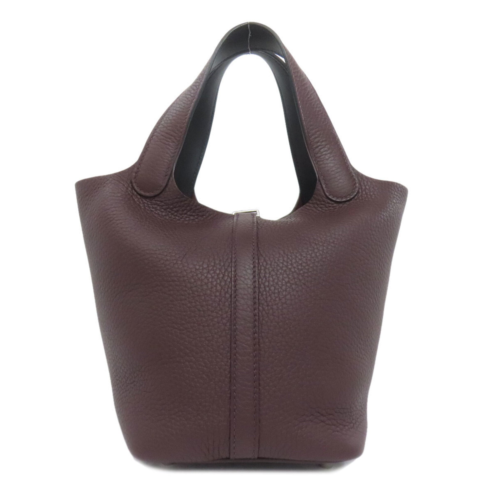 Hermes Bordeaux Taurillon Clemence Leather Handbag (Pre-Owned)