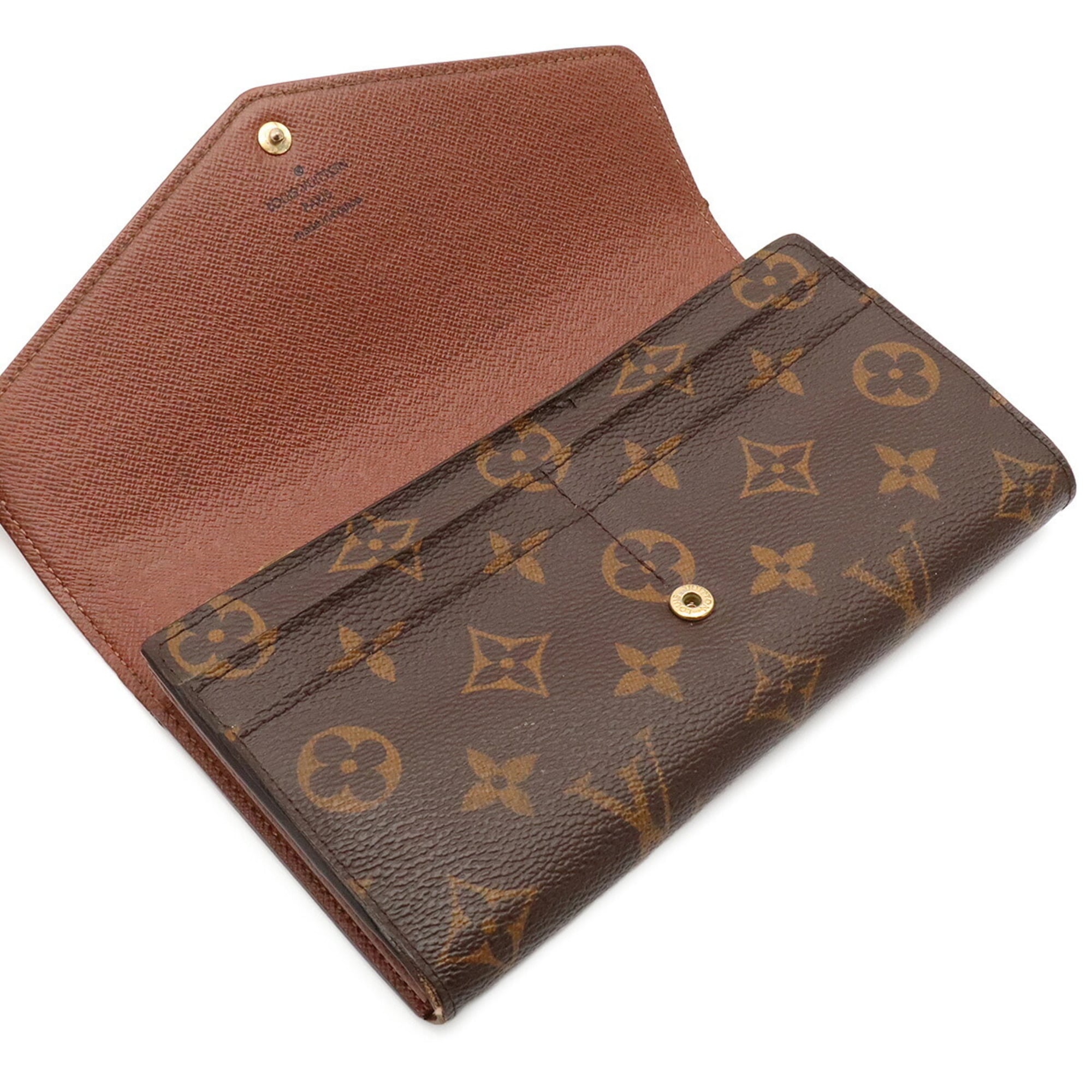 Louis Vuitton Brown Monogram Canvas Long Wallet (Bi-Fold) (Pre-Owned)