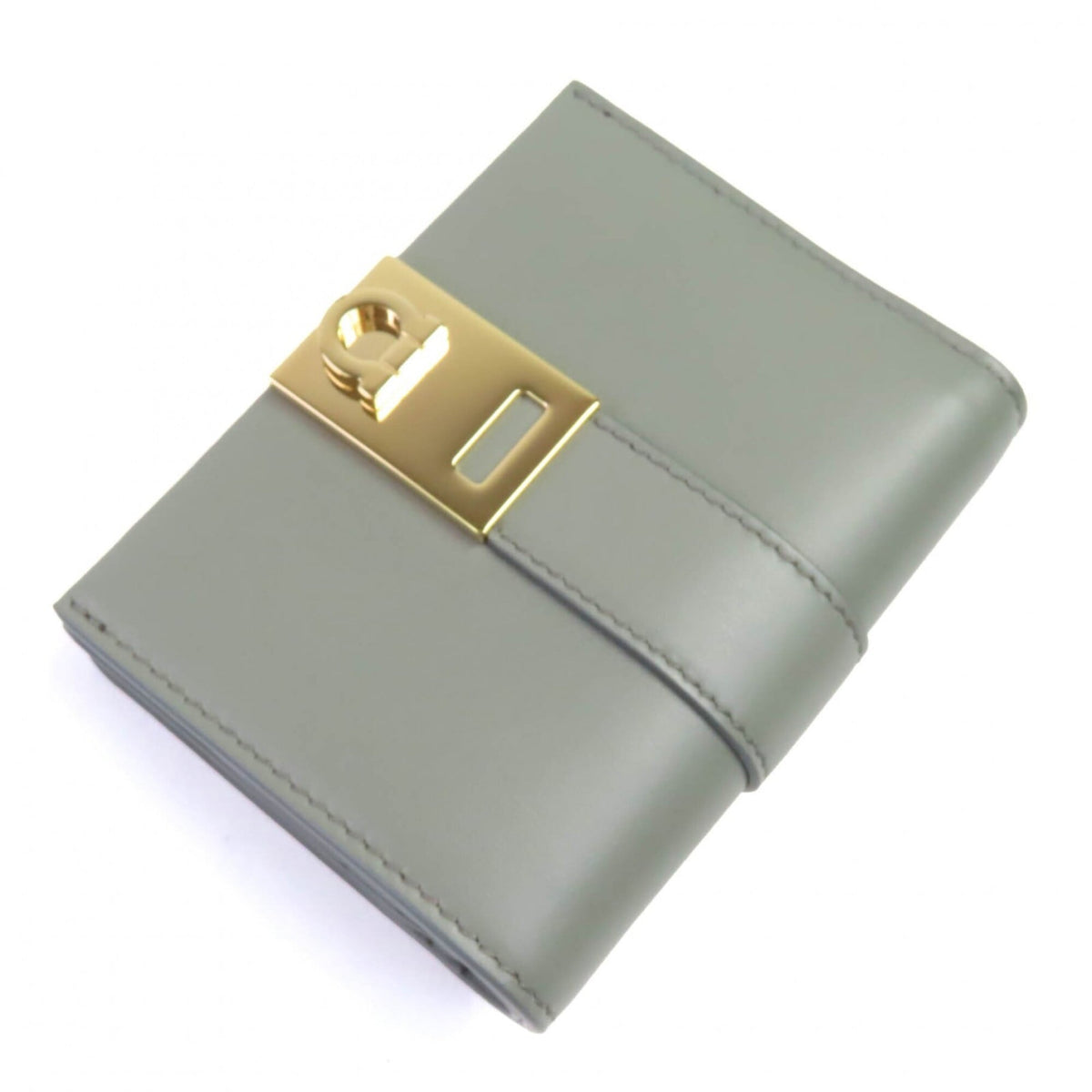 Salvatore Ferragamo Gancini Leather Wallet (Bi-Fold) (Pre-Owned)