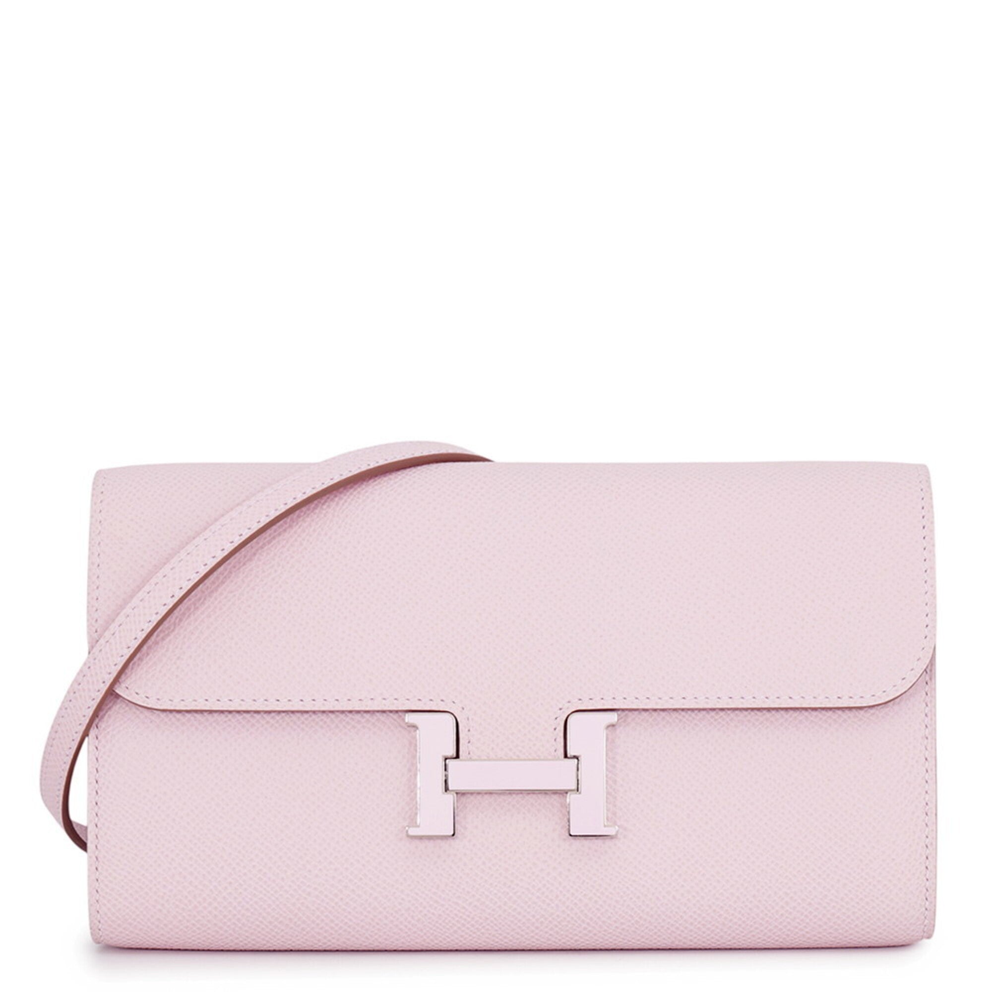 Hermes Pale Pink Epsom Leather Long Wallet (Bi-Fold) (Pre-Owned)