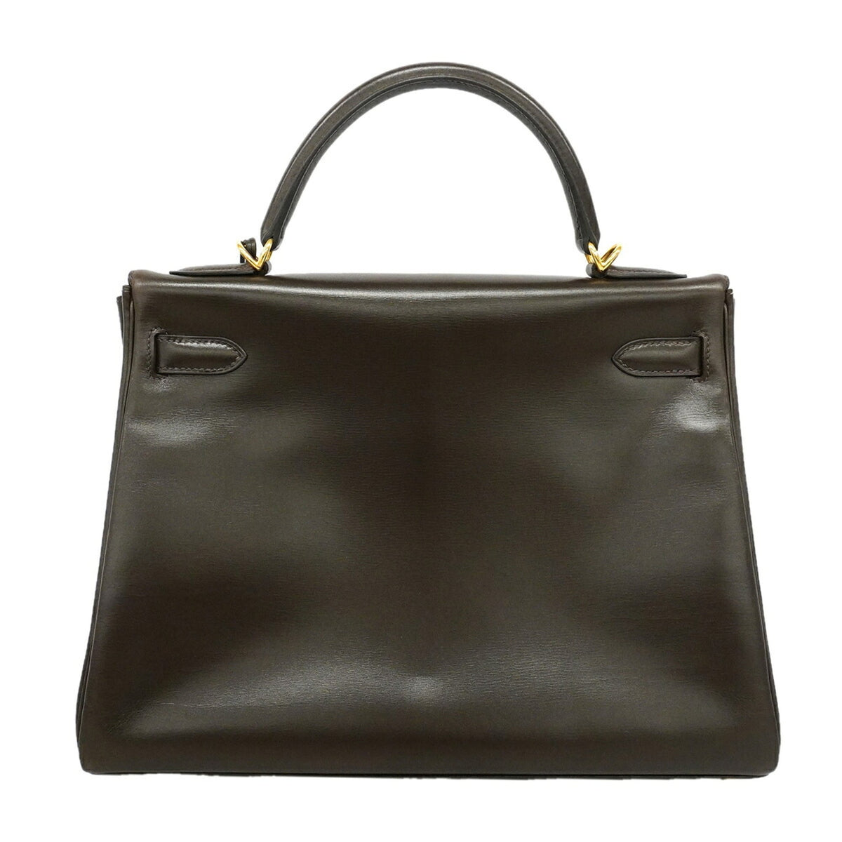 Hermes Brown Box Calf Leather Handbag (Pre-Owned)