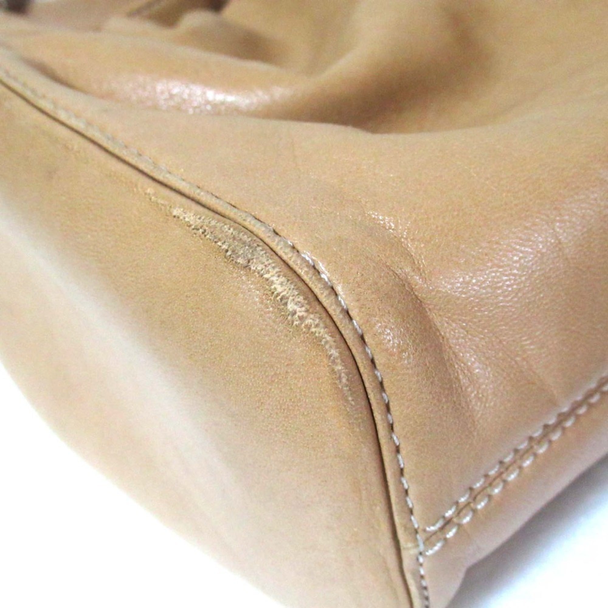 Loewe Beige Nappa Leather Leather Handbag Shoulder Bag (Pre-Owned)