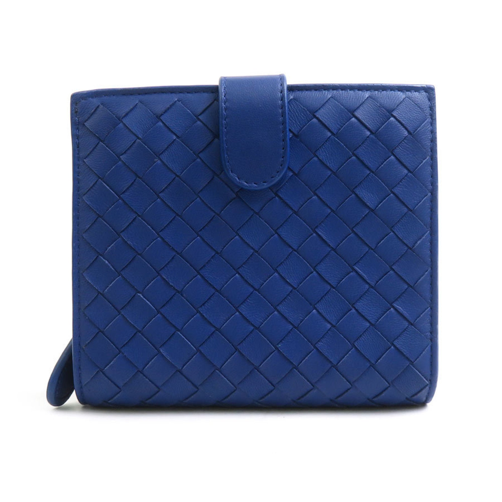 Bottega Veneta Blue Leather Wallet (Bi-Fold) (Pre-Owned)