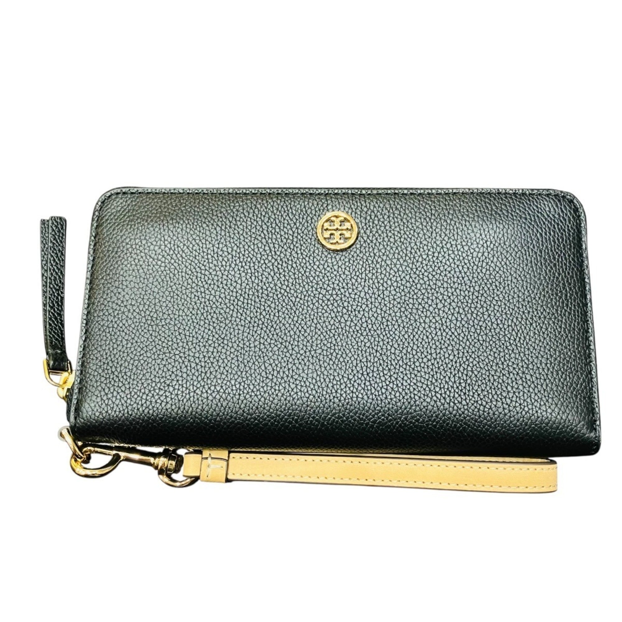 Tory Burch Black Leather Chain/Shoulder Wallet (Pre-Owned)