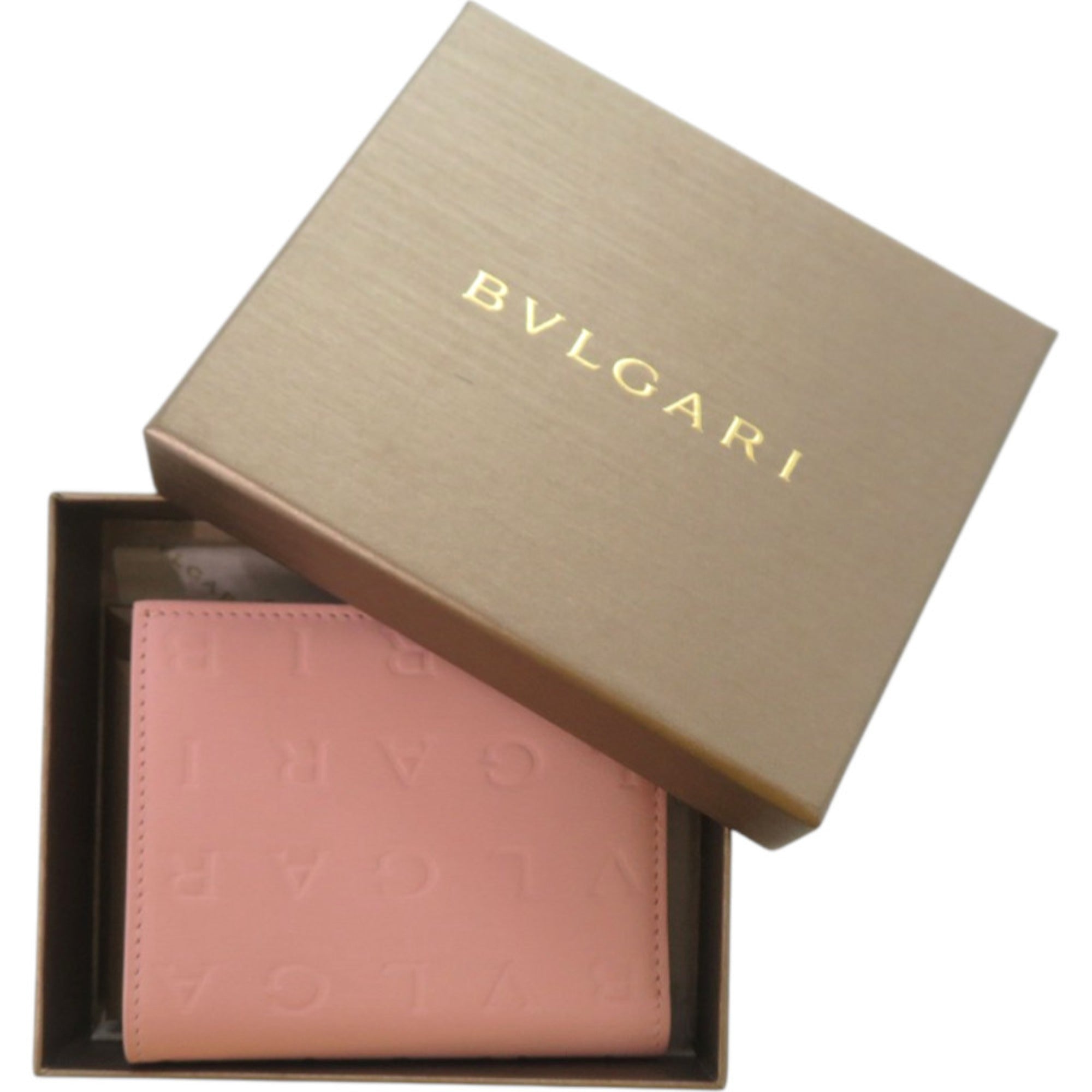 Bvlgari Pink Leather Wallet (Bi-Fold) (Pre-Owned)