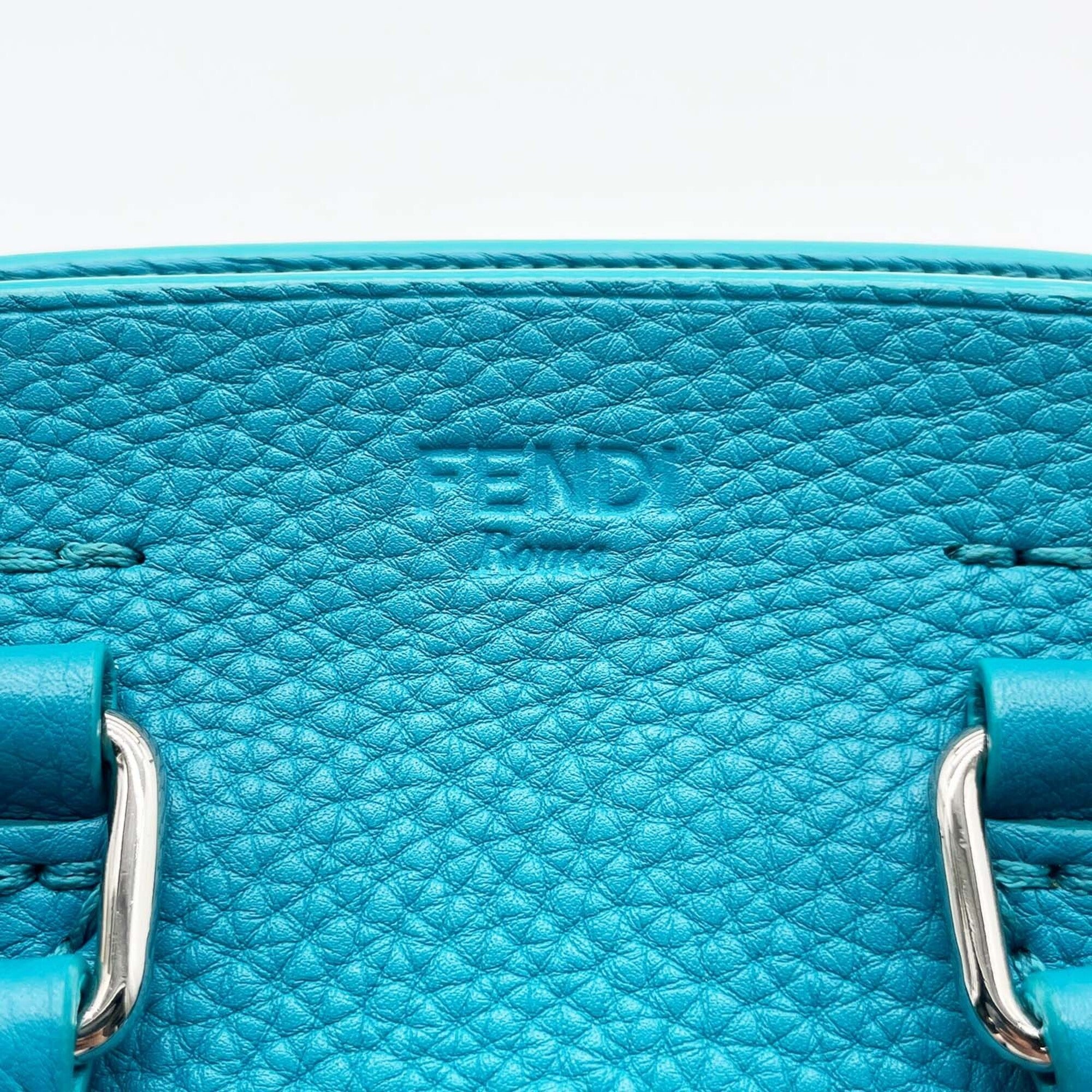 Fendi Blue Leather Shoulder Bag (Pre-Owned)
