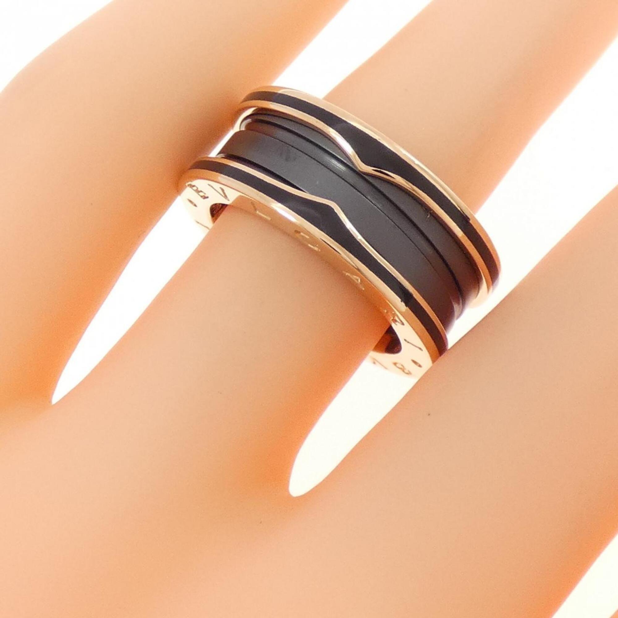 Bvlgari Pink Gold Black Pink Gold (18K) Ceramic Band Ring (Pre-Owned)