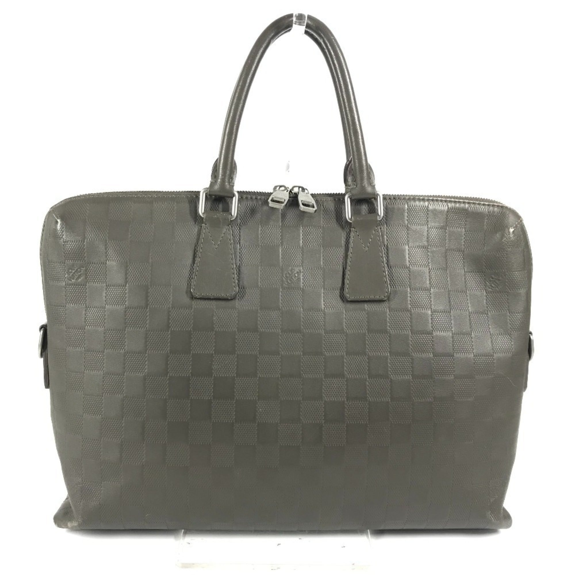 Louis Vuitton Grannis Grayish Damier Infini Briefcase Handbag Tote Bag (Pre-Owned)
