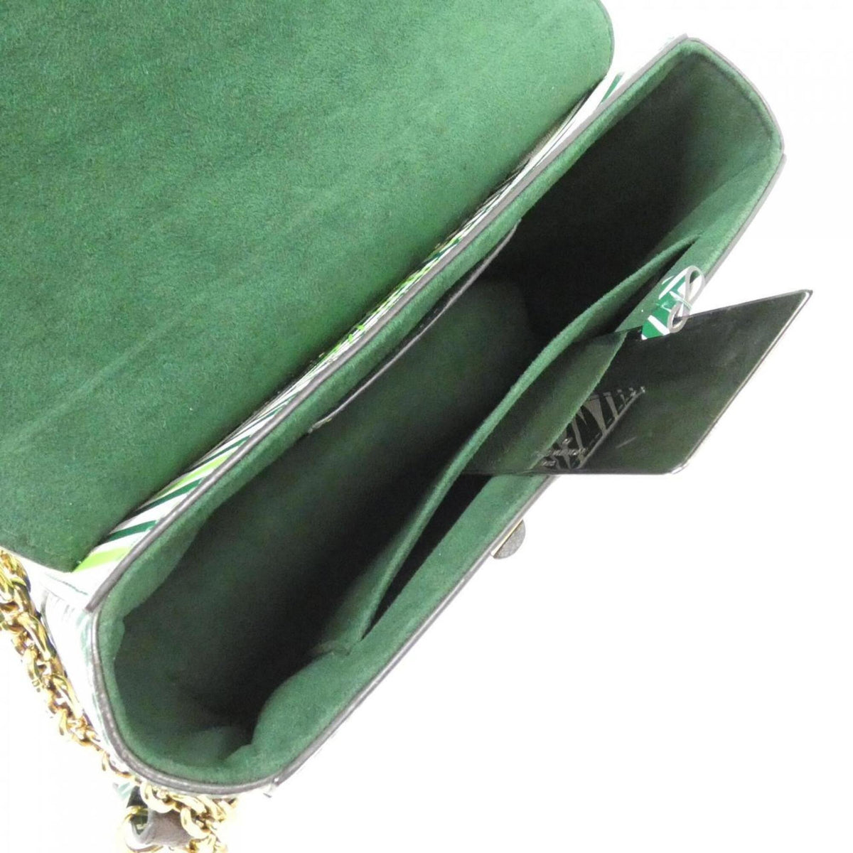 Louis Vuitton Cruise Green Leather Coated Canvas Shoulder Bag (Pre-Owned)