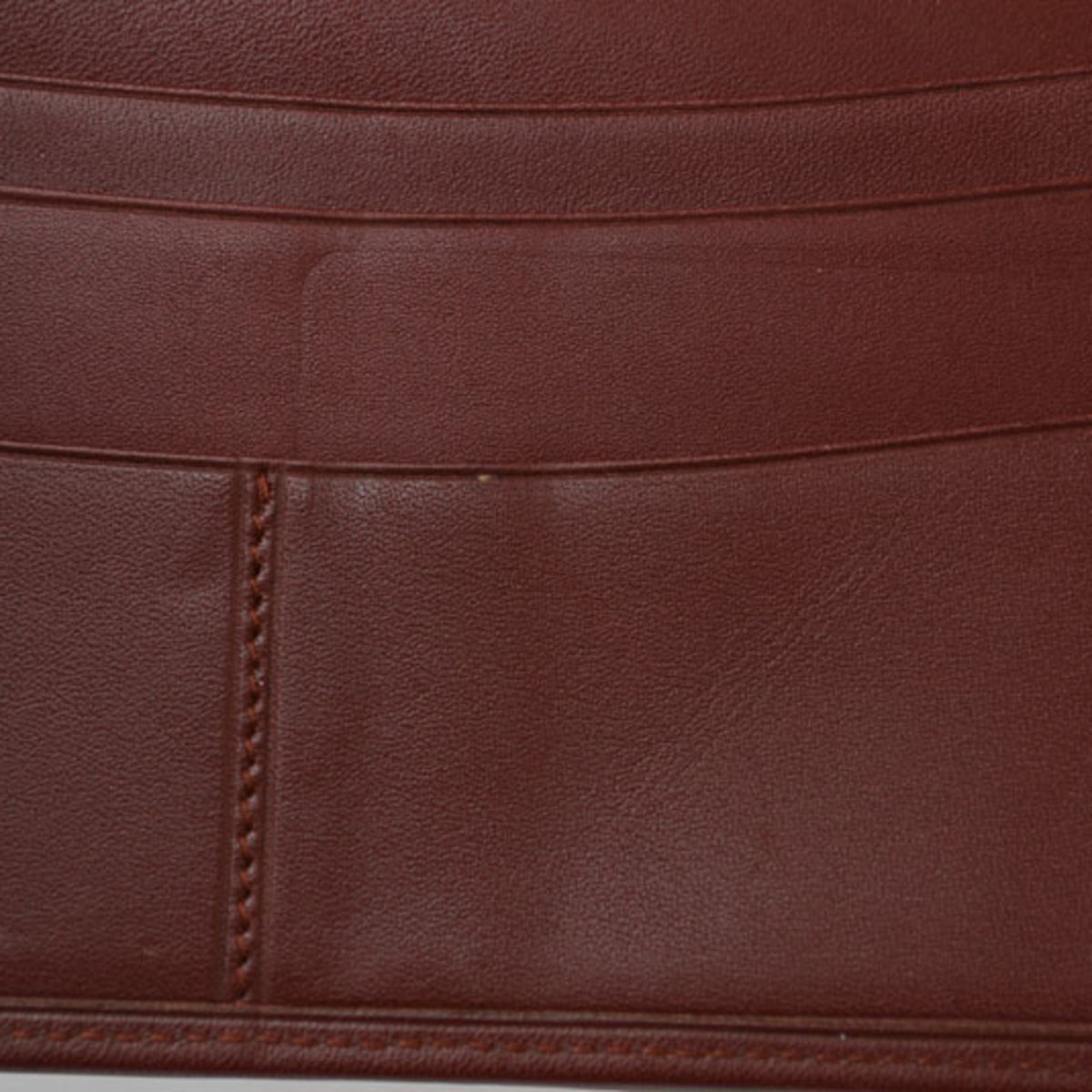 Cartier Must Bordeaux Leather Long Wallet (Bi-Fold) (Pre-Owned)