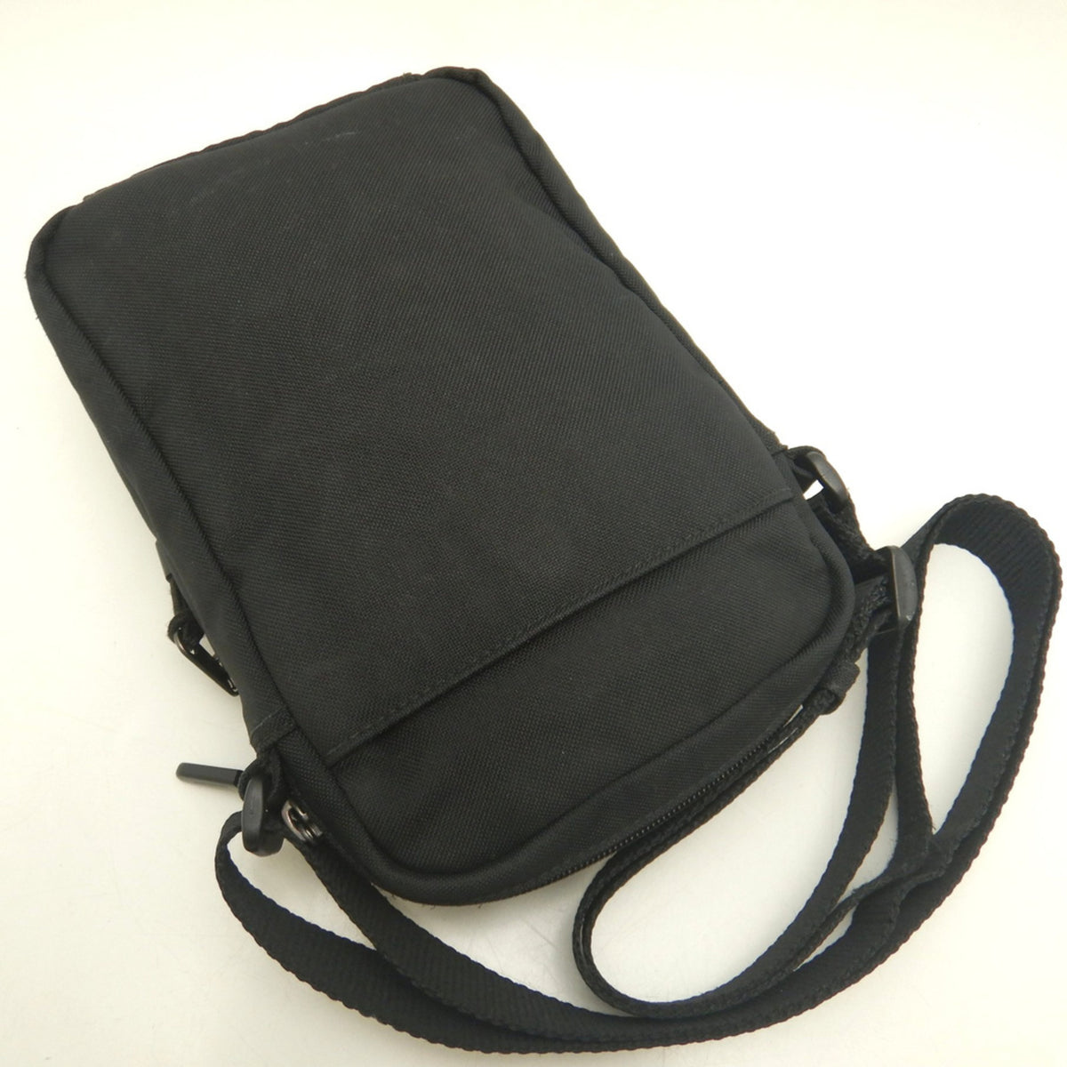Balenciaga Black Nylon Messenger Bag Shoulder Bag (Pre-Owned)