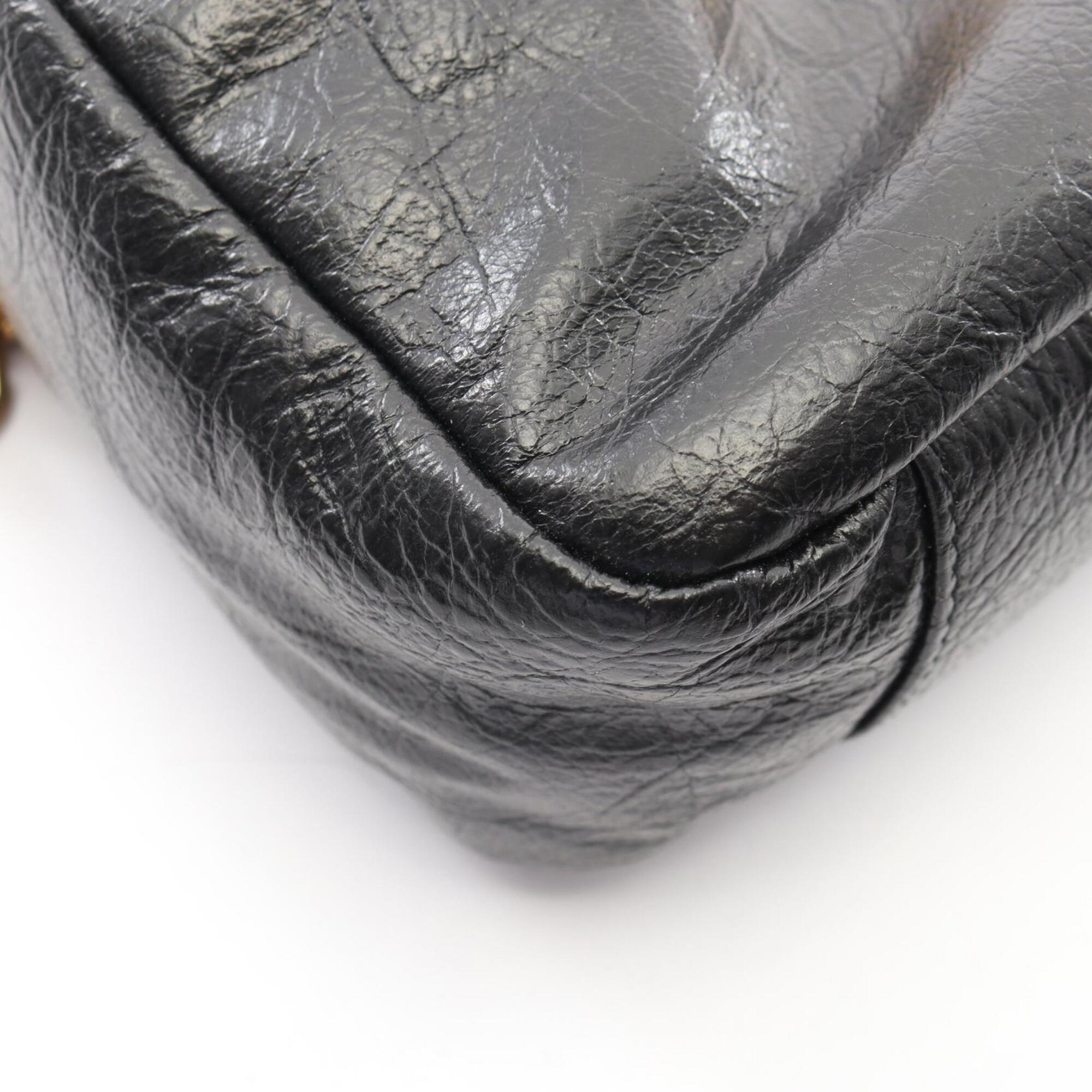 Balenciaga Black Leather Handbag Shoulder Bag (Pre-Owned)