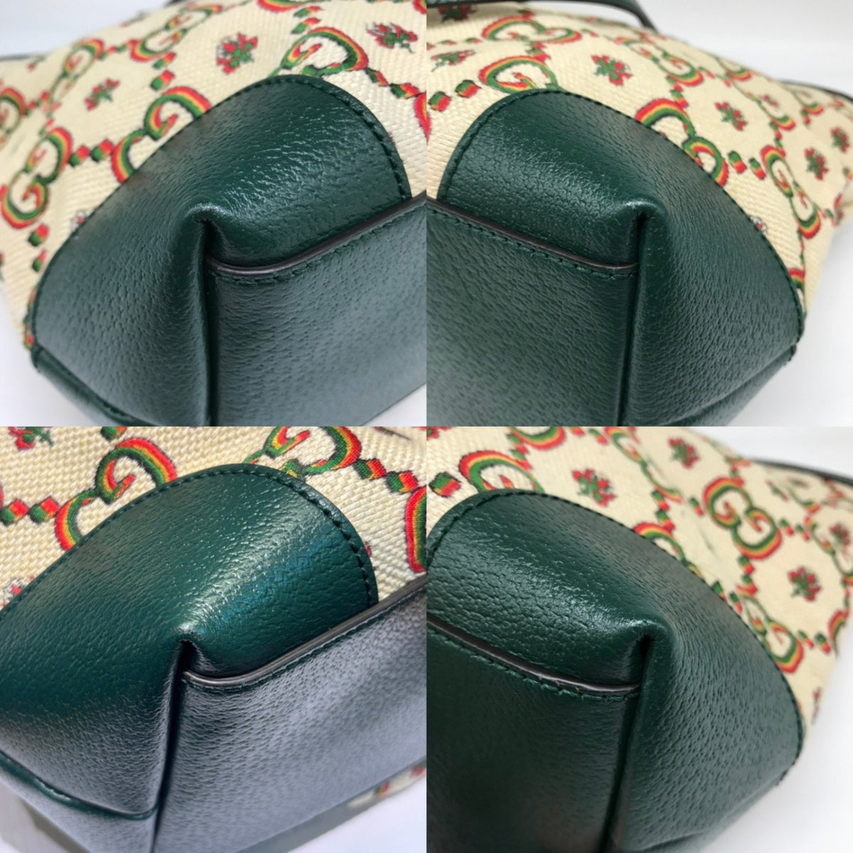 Gucci Gg Canvas Green Gg Canvas Tote Bag (Pre-Owned)