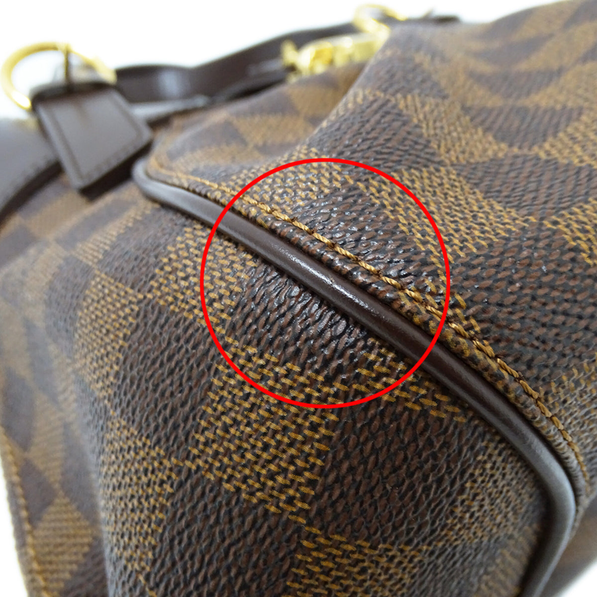 Louis Vuitton Brown Damier Canvas Handbag Shoulder Bag (Pre-Owned)