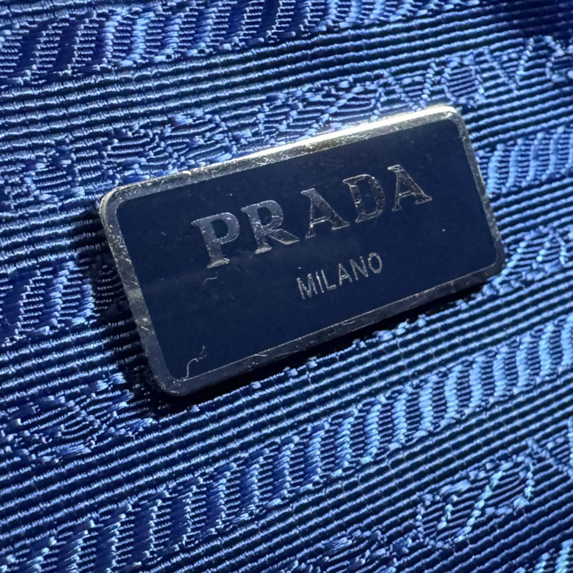 Prada Dark Blue Nylon Shoulder Bag (Pre-Owned)