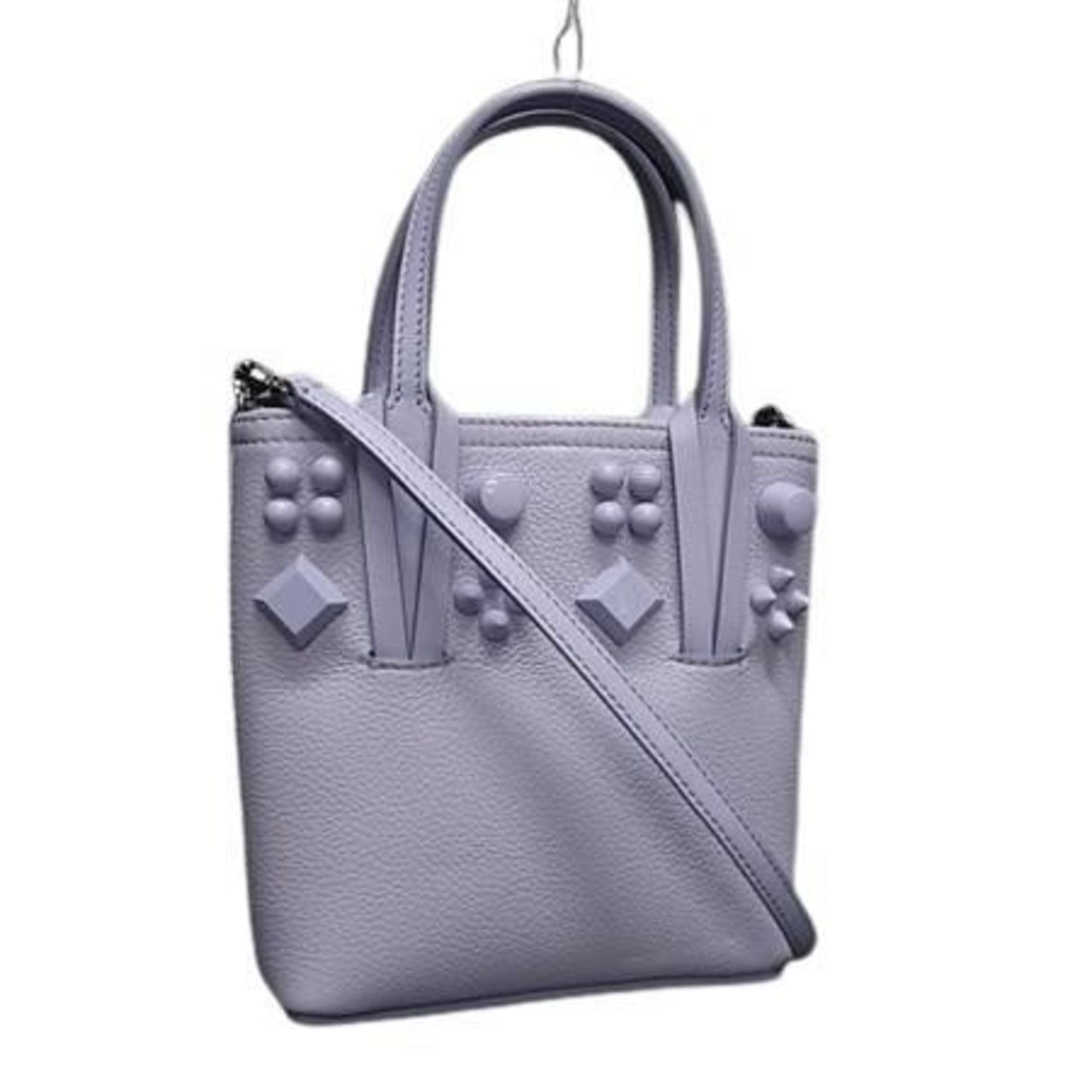 Christian Louboutin Light Purple Leather Handbag Shoulder Bag Tote Bag (Pre-Owned)