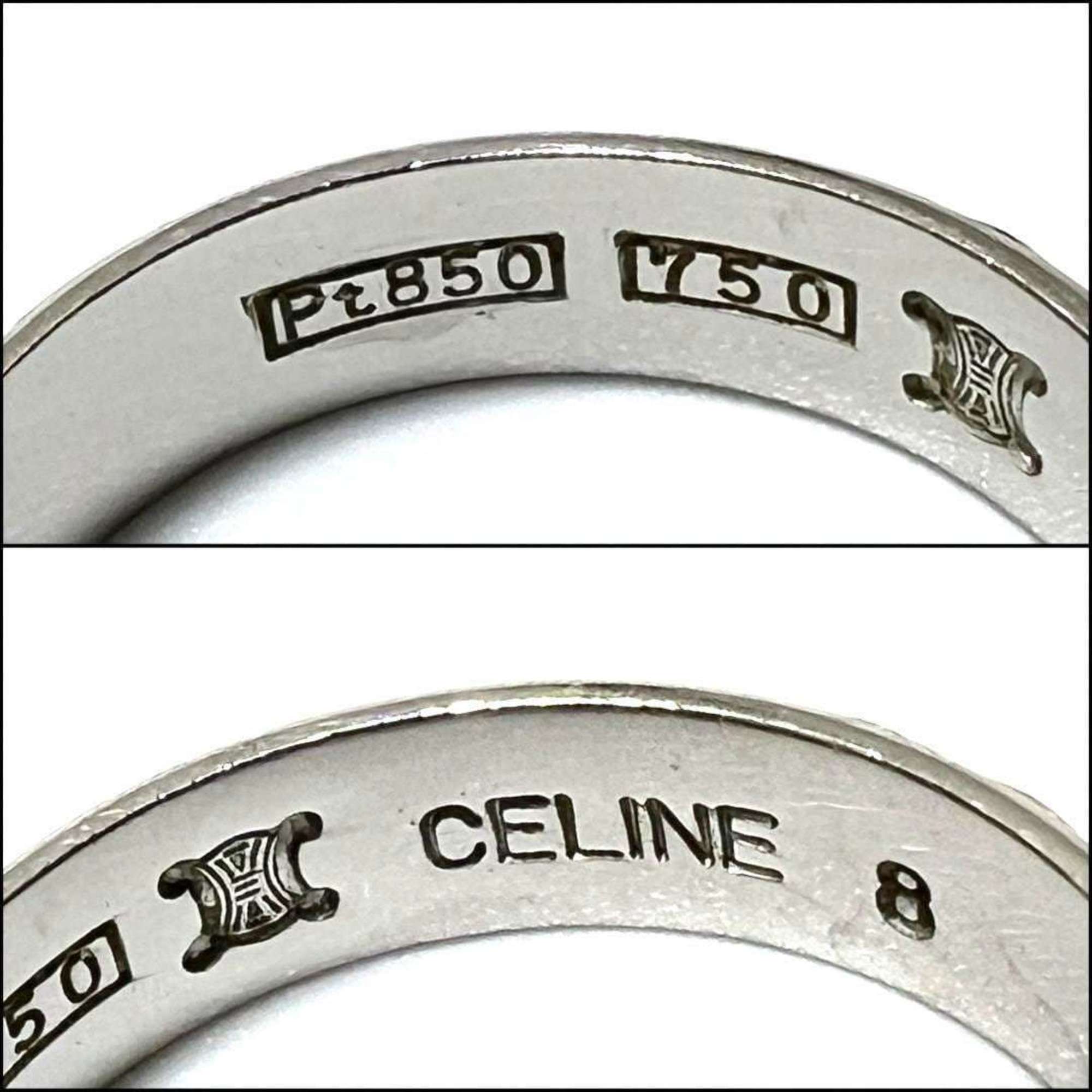 Celine Yellow Gold (18K) Platinum 850 Band Ring (Pre-Owned)