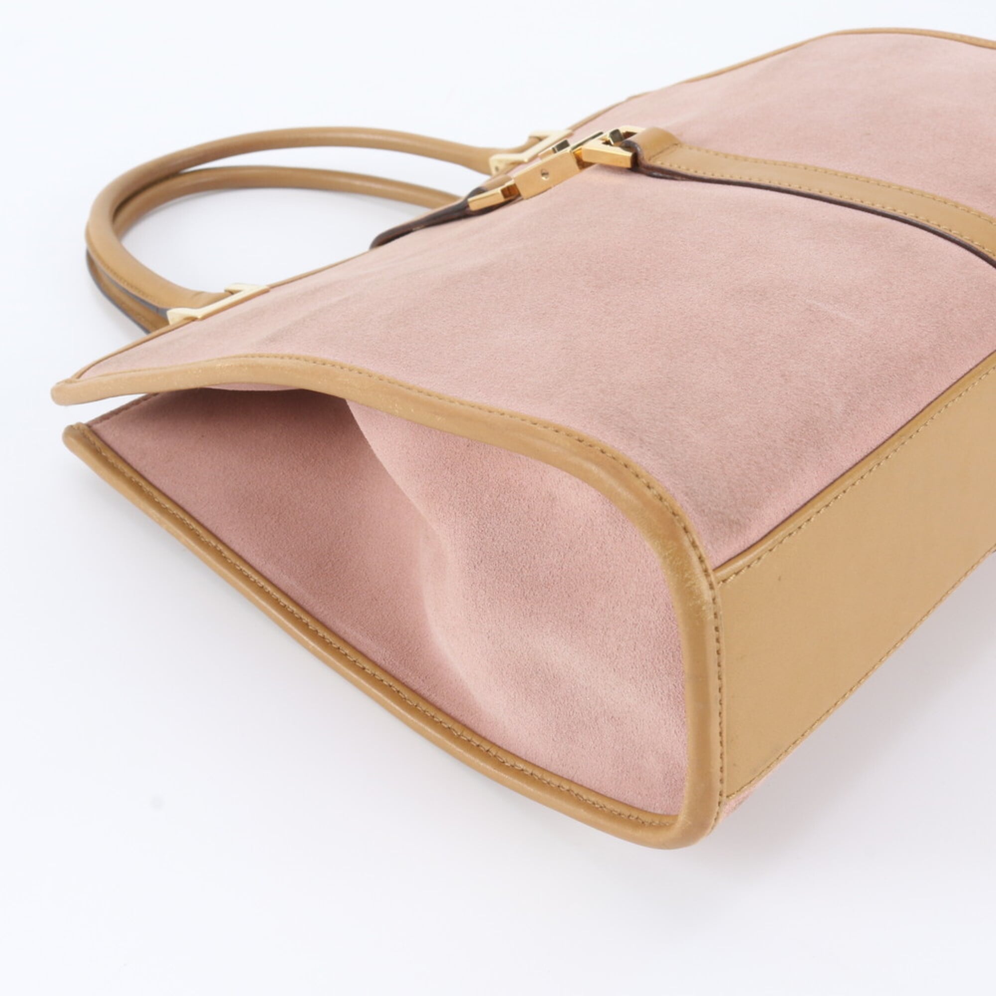 Gucci Jackie Beige Pink Leather Handbag Tote Bag (Pre-Owned)