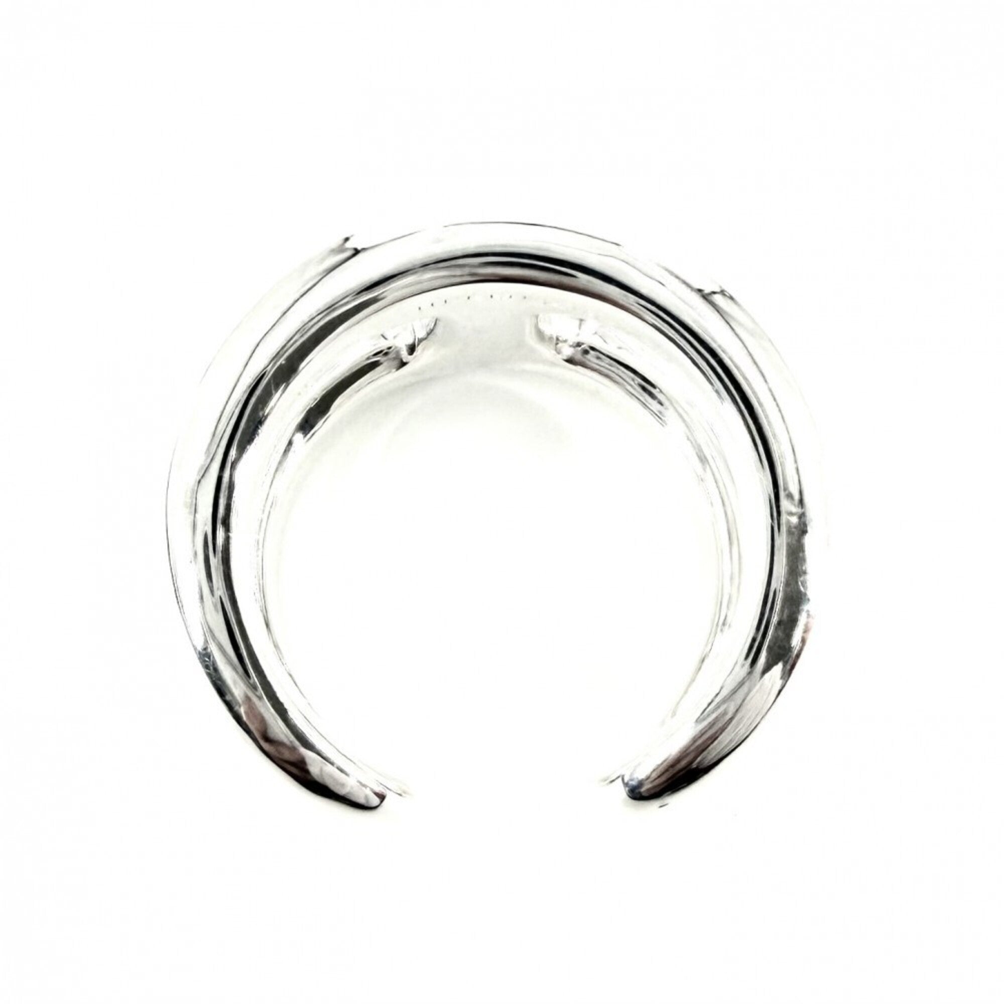Hermes Silver Silver 925 Band Ring (Pre-Owned)