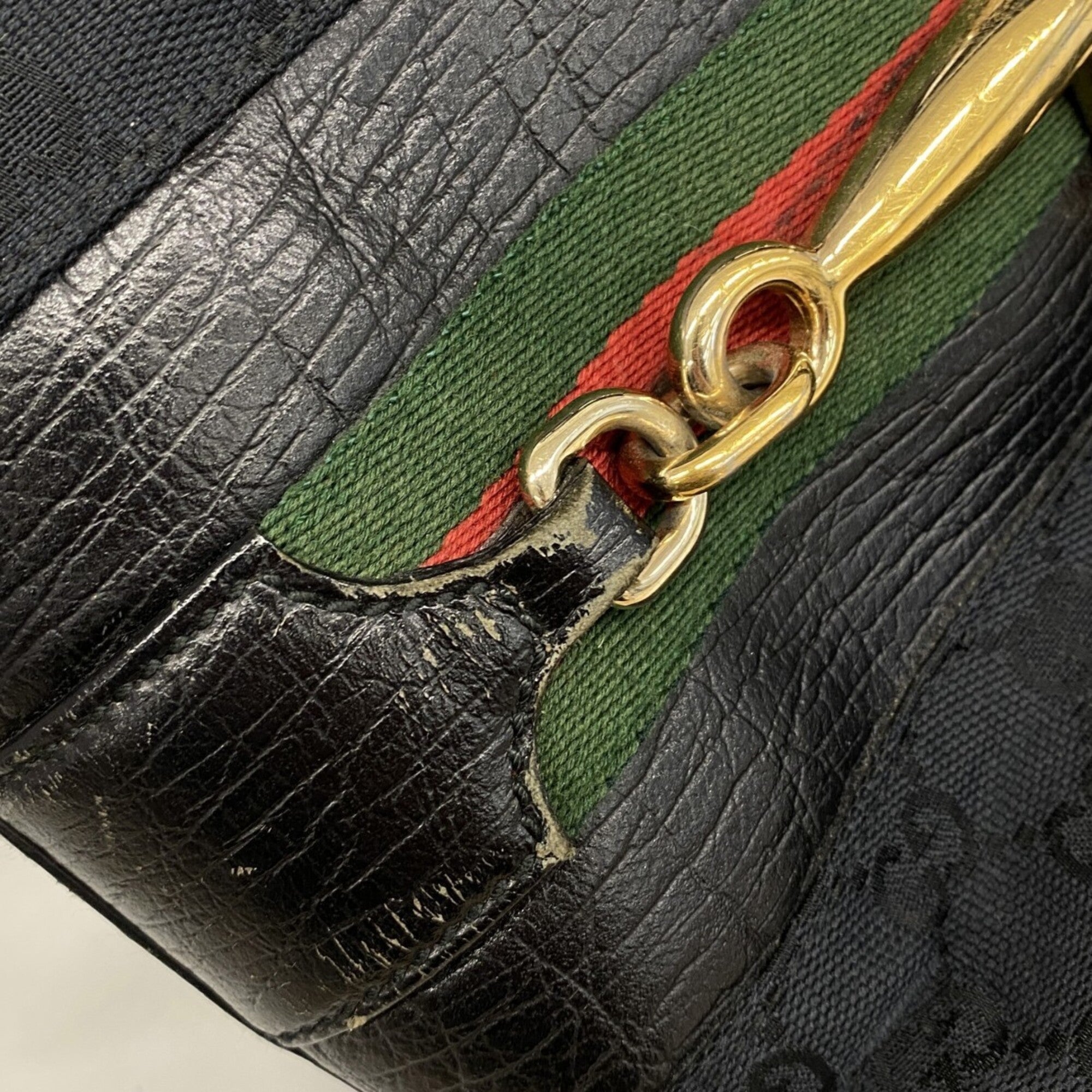 Gucci Black Canvas Tote Bag (Pre-Owned)
